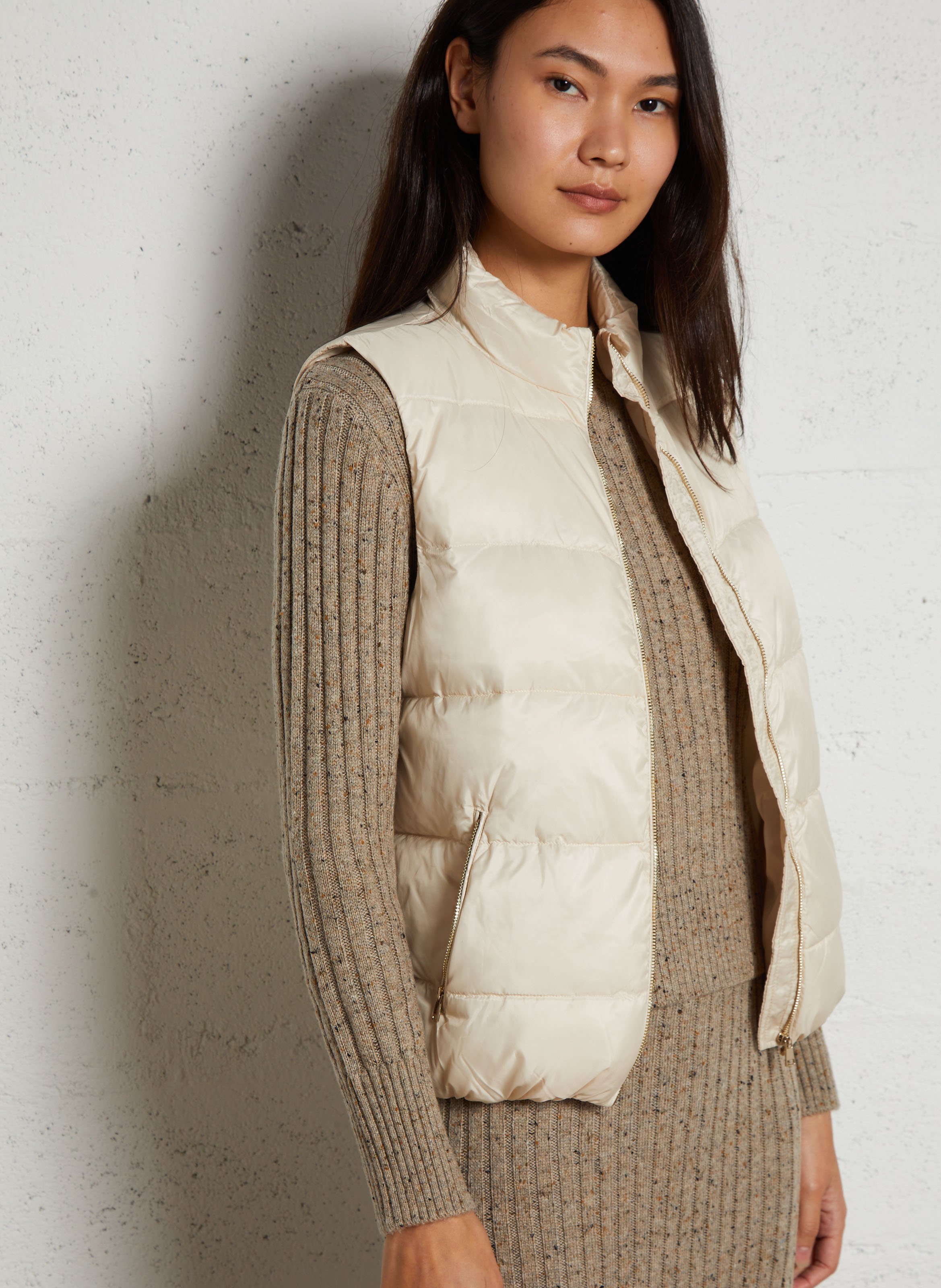 Doudoune sans manches col montant droite matelassée ali MAISON 123 Blanc