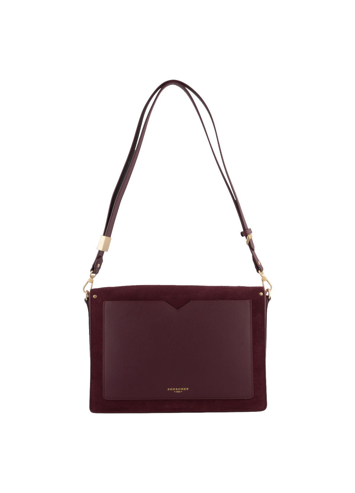 Anjou daim | porté épaule gm POURCHET Rouge