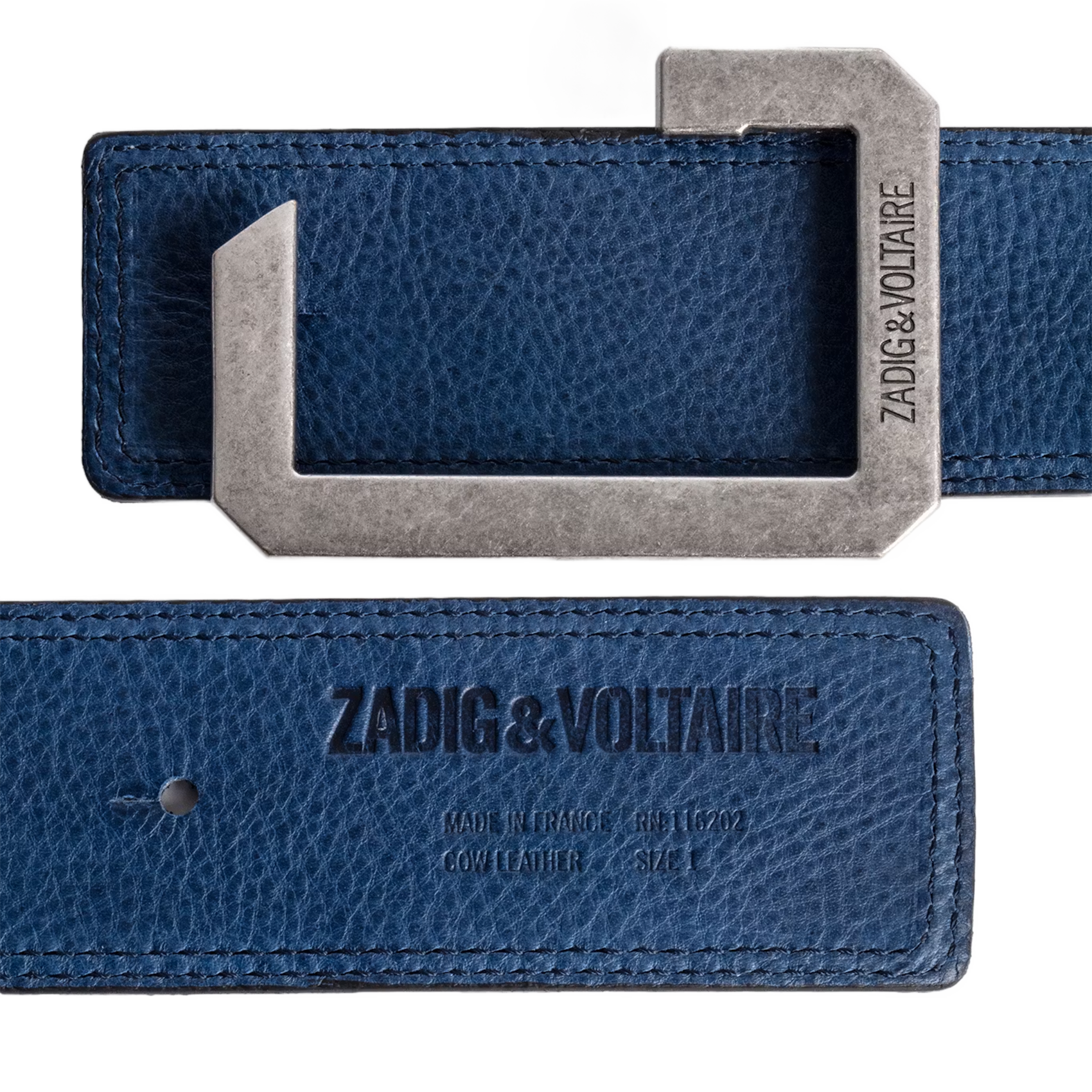 Ceinture en cuir buckley ZADIG&VOLTAIRE Bleu