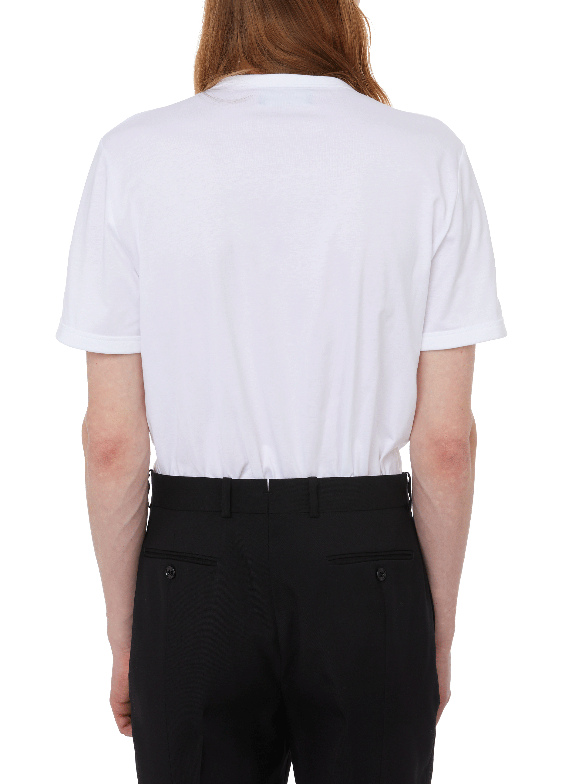 T-shirt à bordures contrastantes en coton FRED PERRY Blanc
