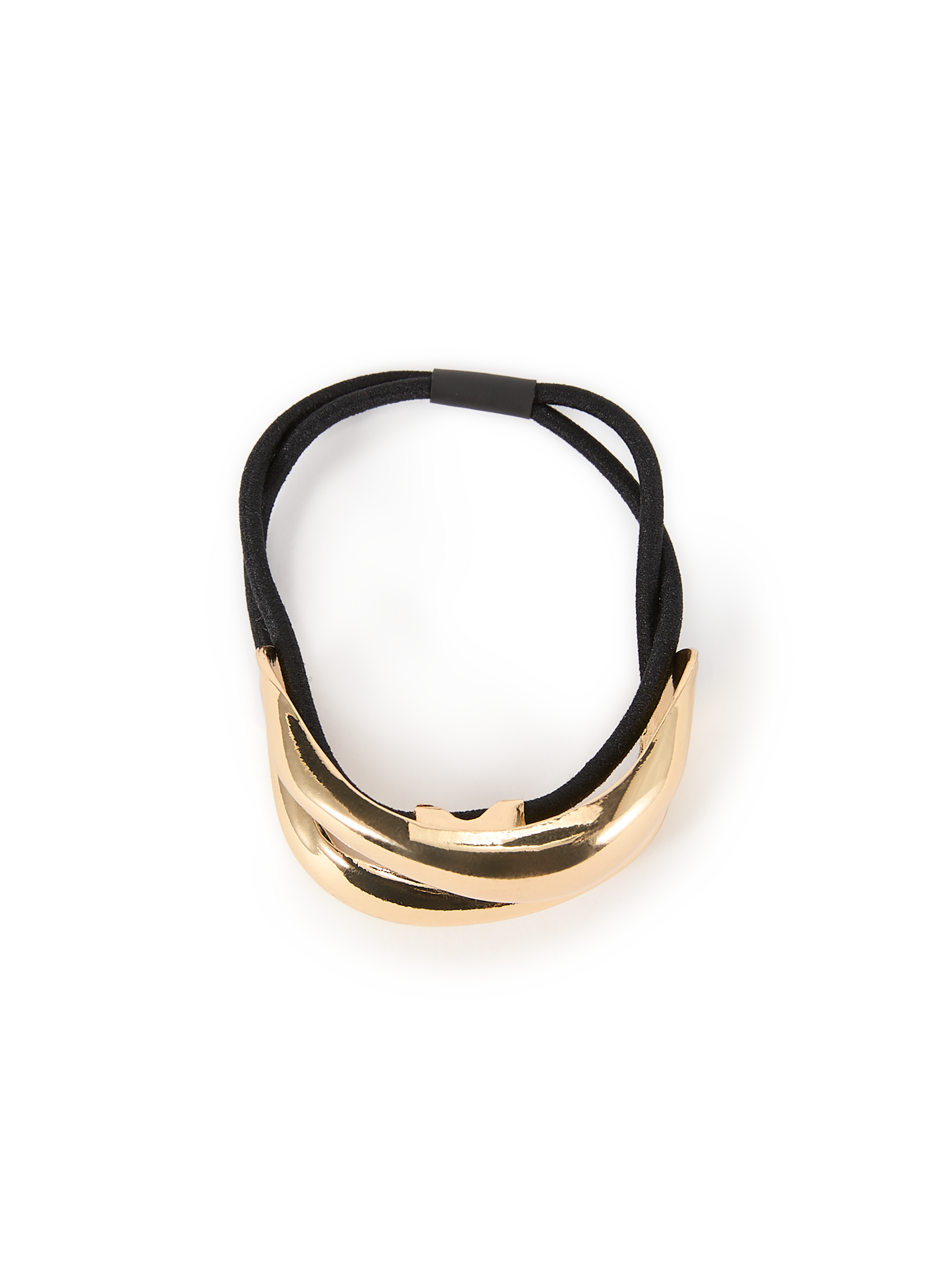 Elastic hair tie with metal embellishment AU PRINTEMPS PARIS Golden