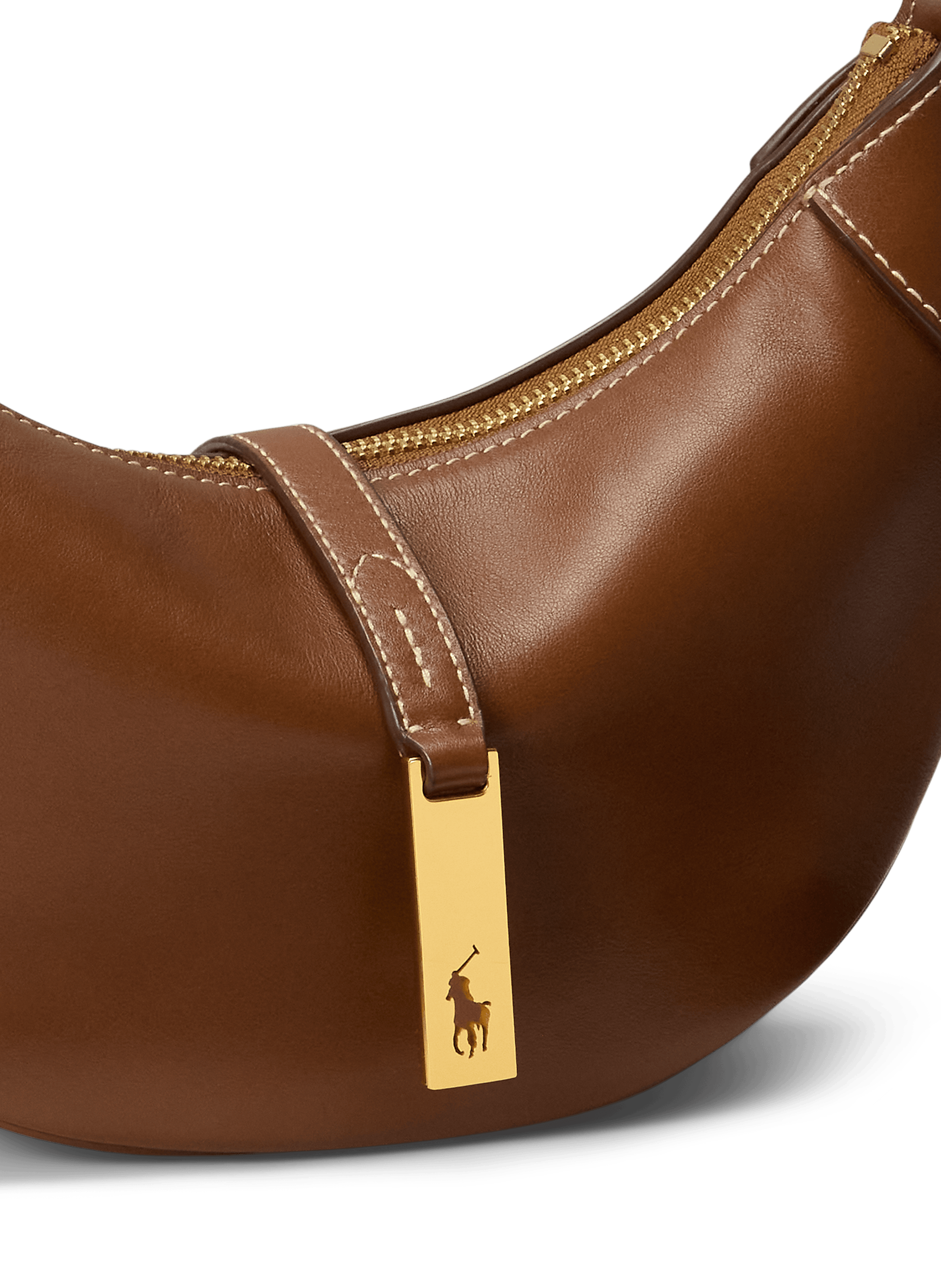 Lederhandtasche POLO RALPH LAUREN Braun