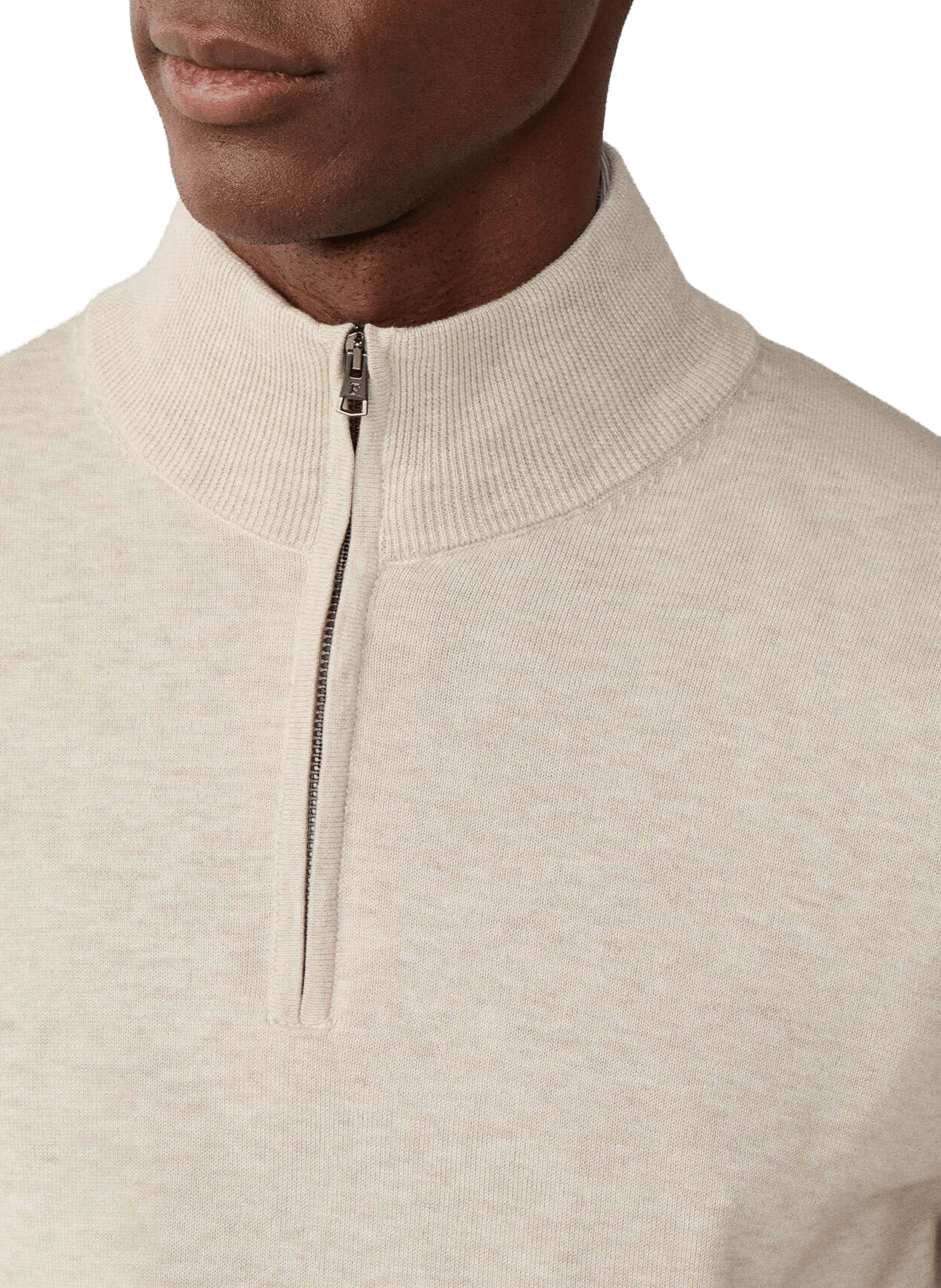 Pull en coton et soie Beige