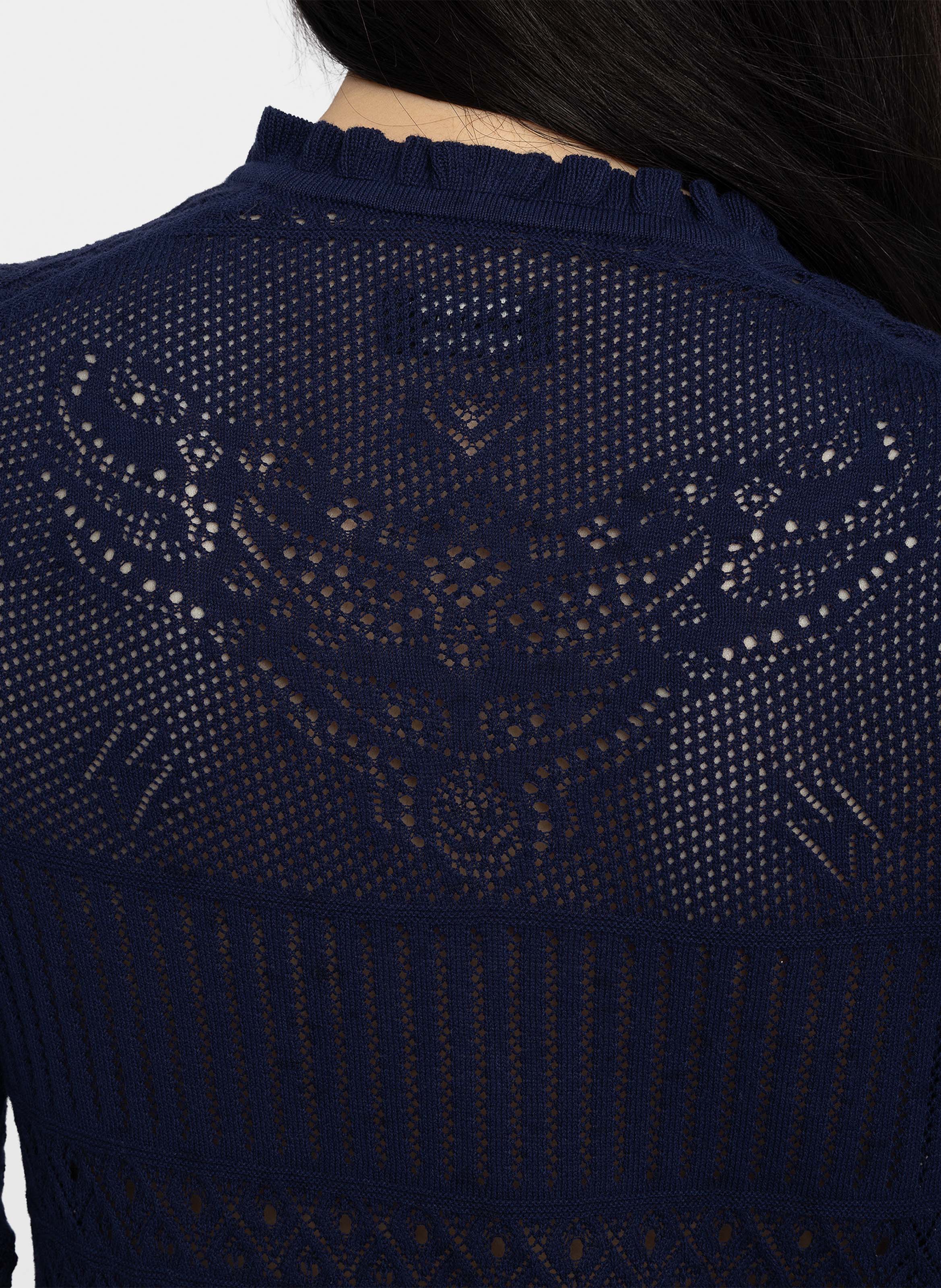 Top col rond en coton mem ZADIG&VOLTAIRE Bleu