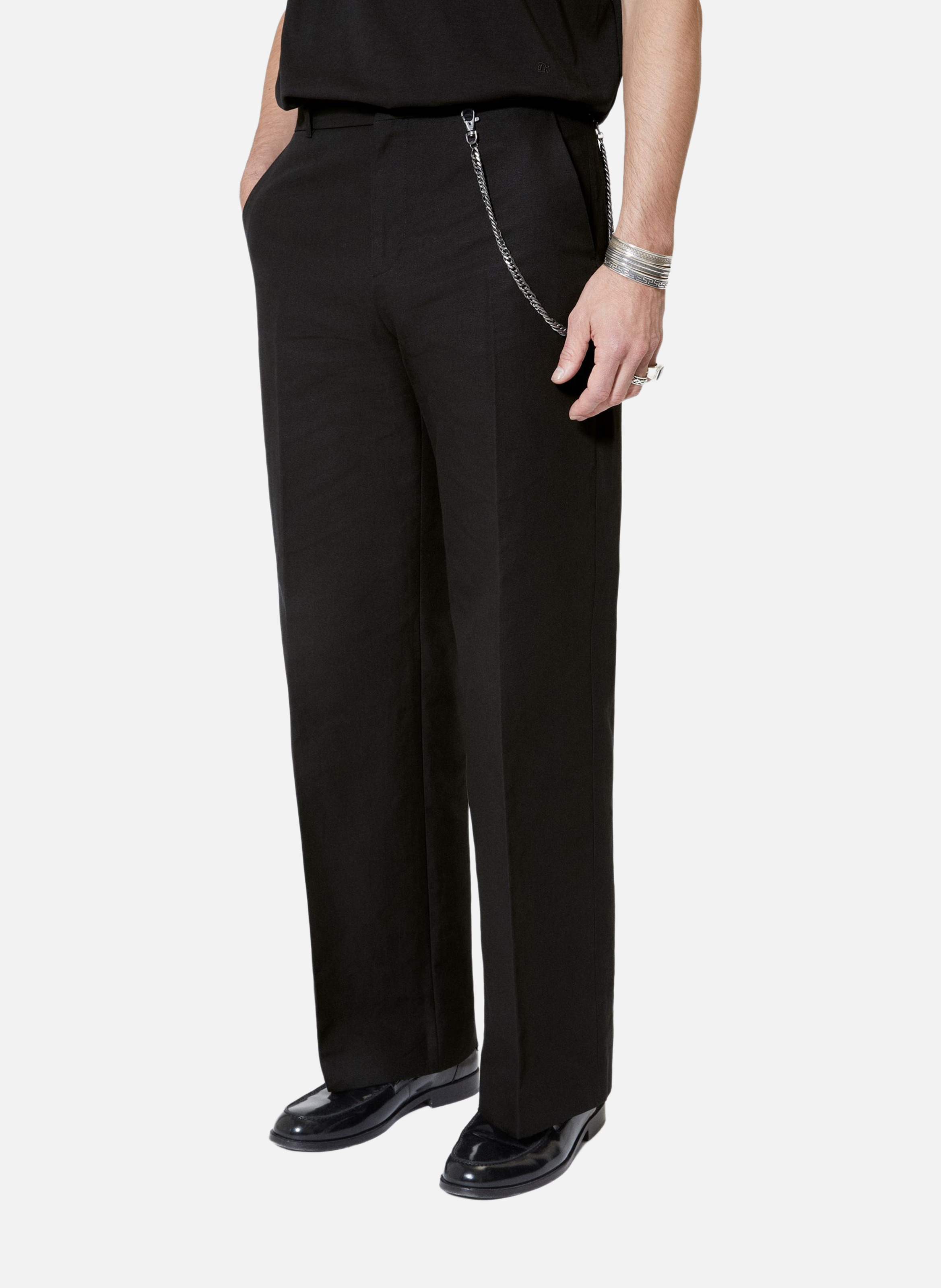 Pantalon large à chaîne THE KOOPLES Noir