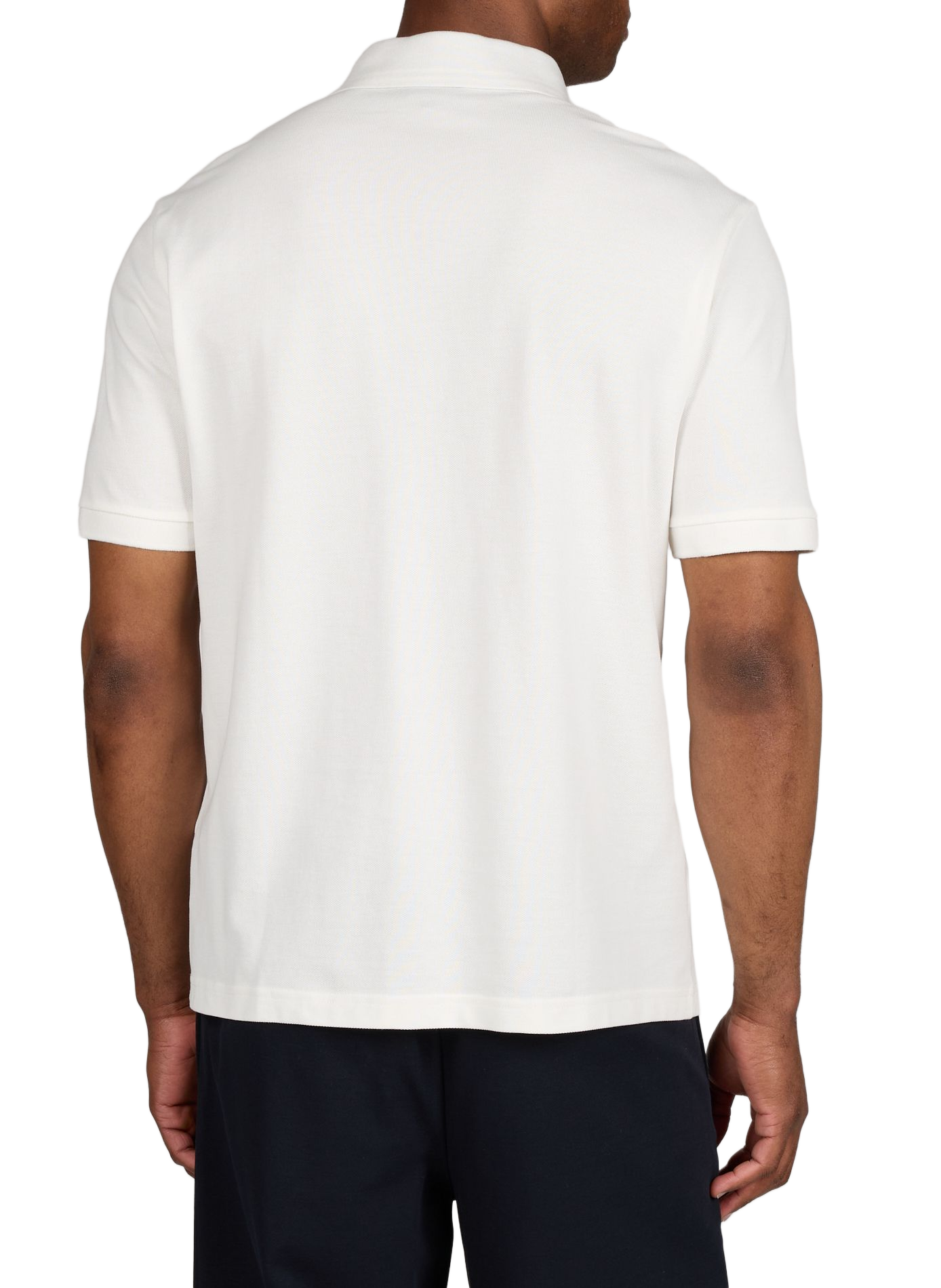 Short-sleeved cotton polo shirt with logo ARMANI EXCHANGE White