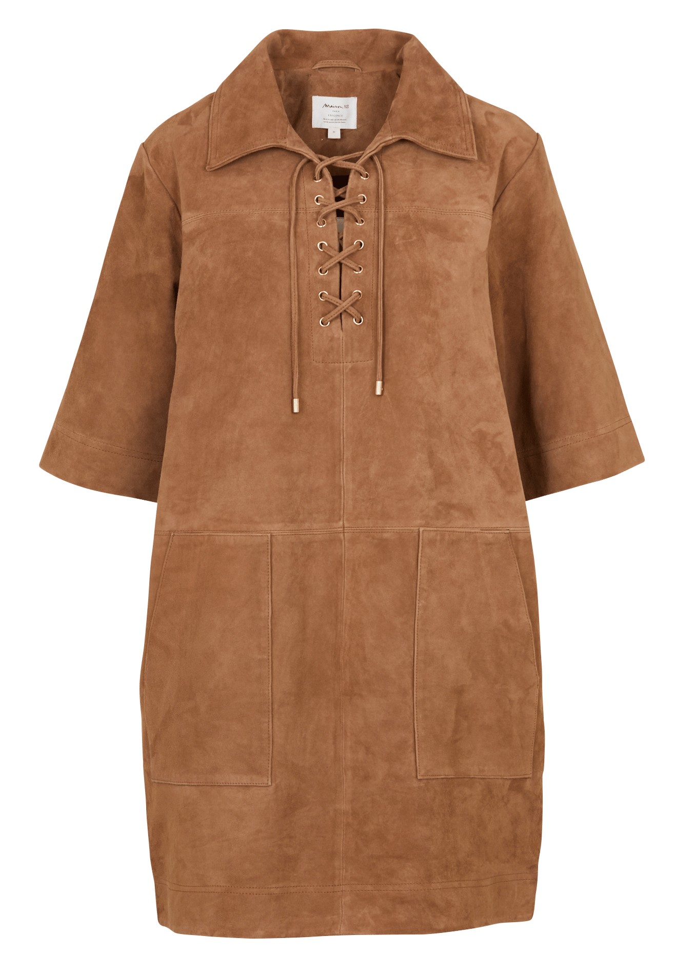 Robe courte en cuir brise MAISON 123 Beige