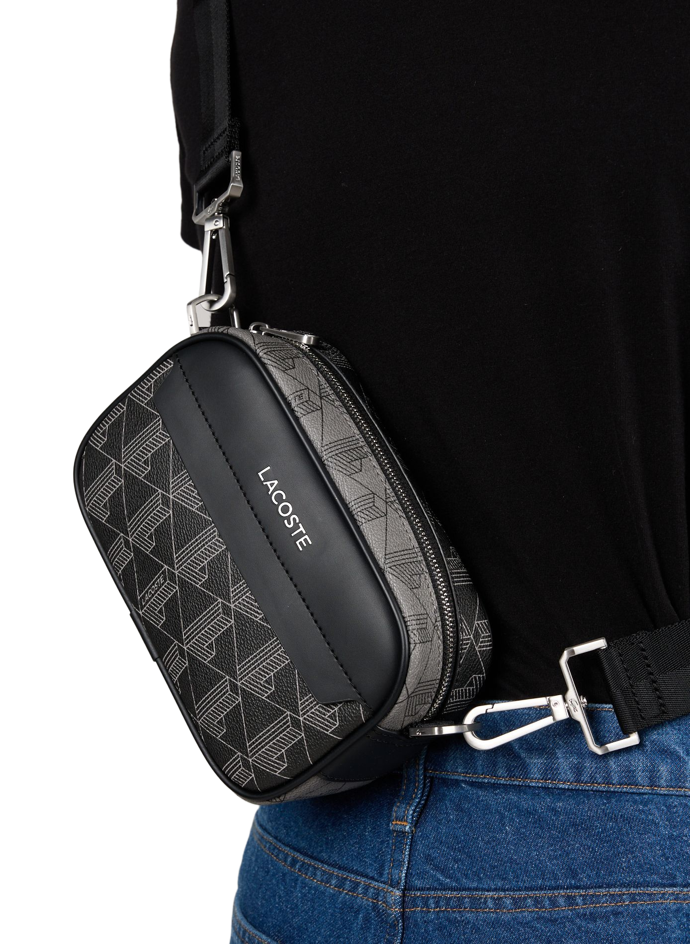 Small reporter bag The Blend with charms LACOSTE Grey