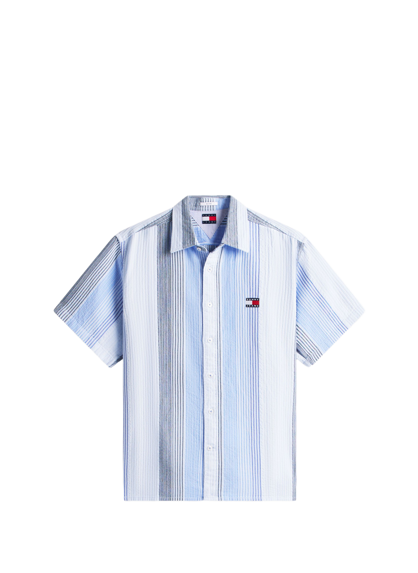 Short-sleeved striped cotton shirt TOMMY HILFIGER Multicolour