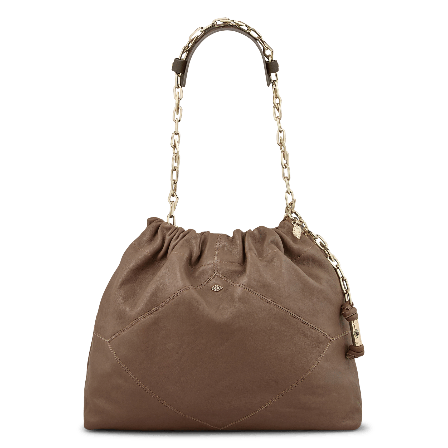 Cabas en cuir june tote BA&SH Marron