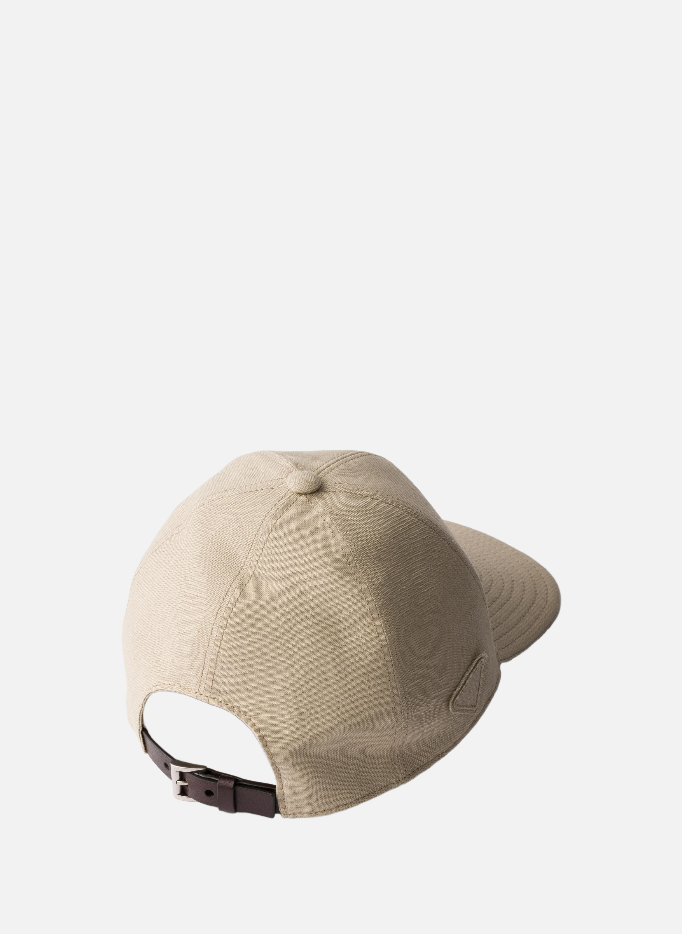 Casquette de baseball en lin PRADA Beige