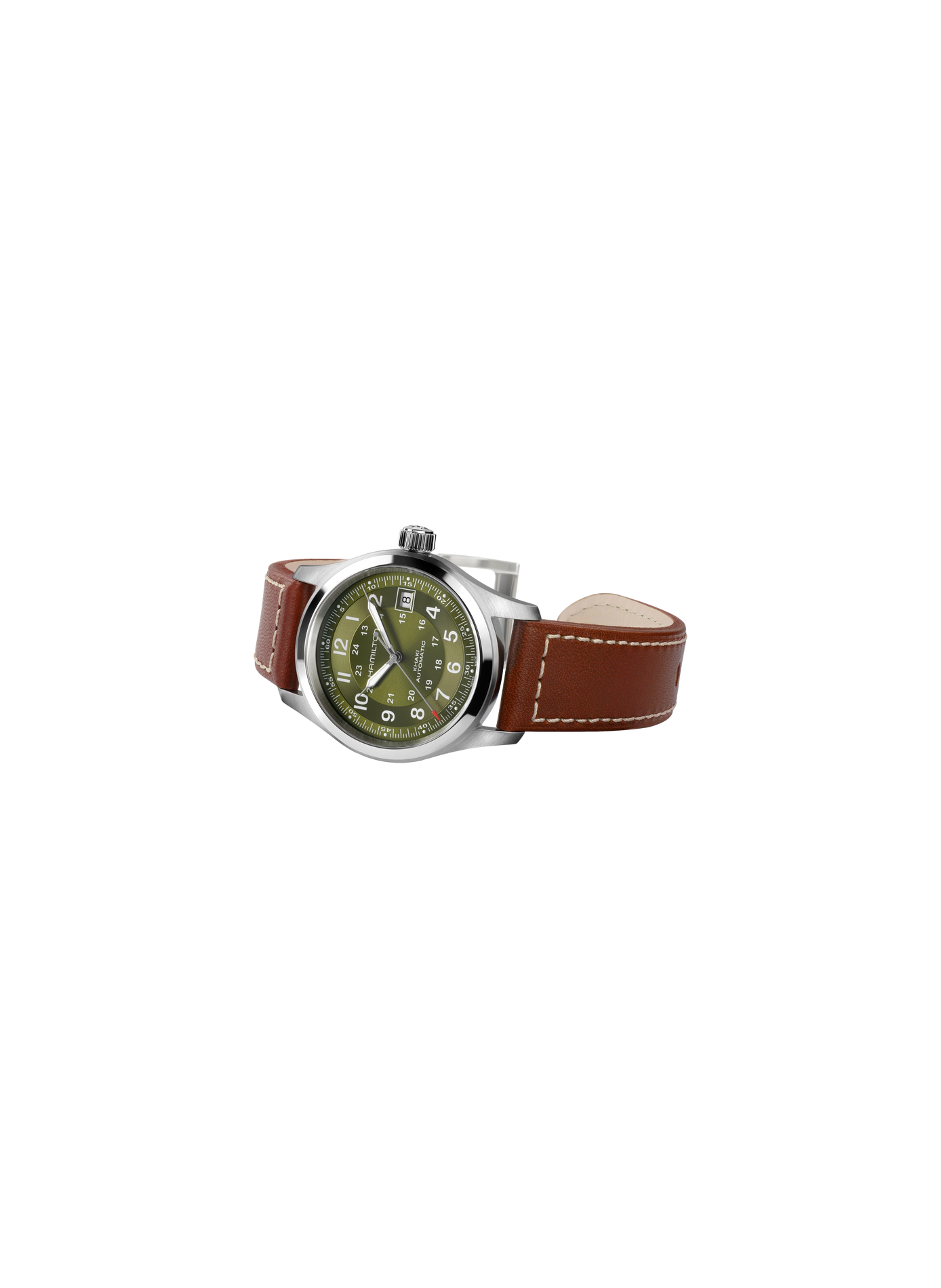 Montre Khaki Field Auto en acier inoxydable HAMILTON Vert