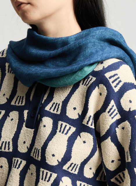 Effen sjaal AU PRINTEMPS PARIS Blauw