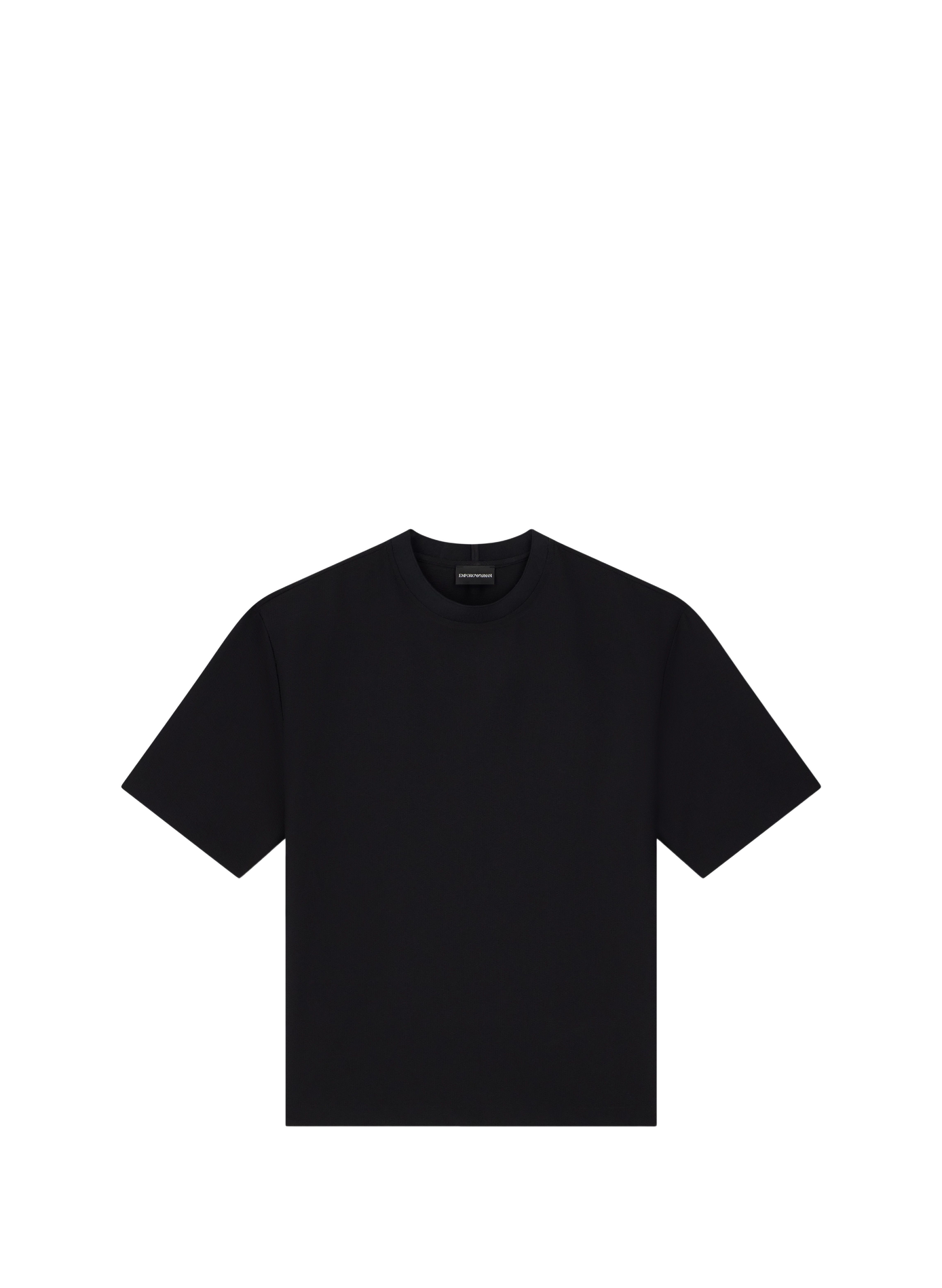 Oversized Textured Short Sleeve T-Shirt EMPORIO ARMANI Black