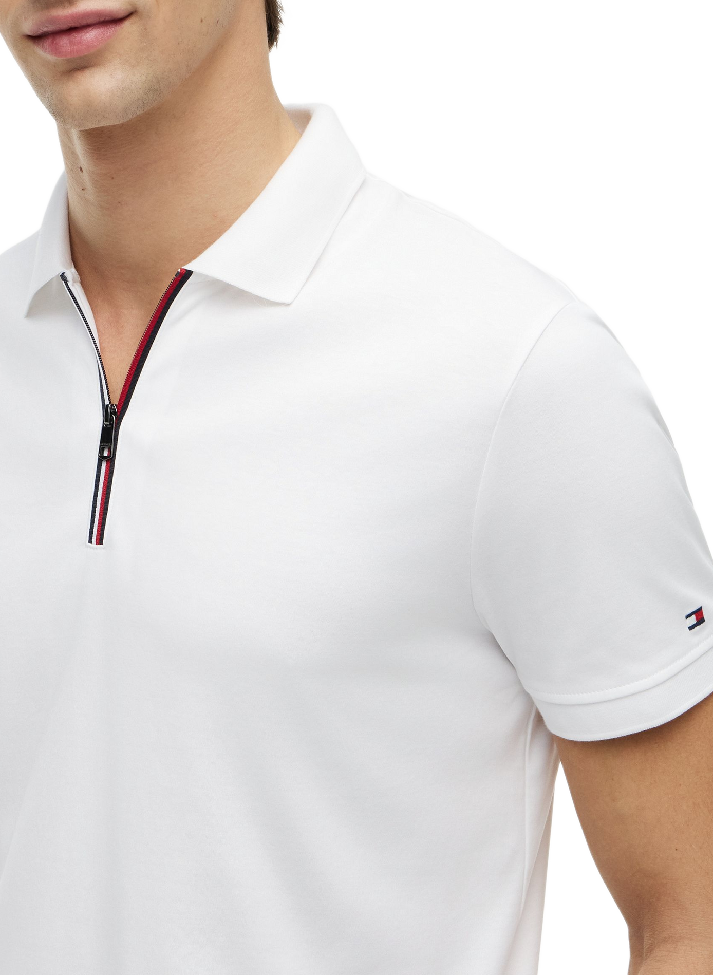 Katoenen polo | Wit TOMMY HILFIGER Heren