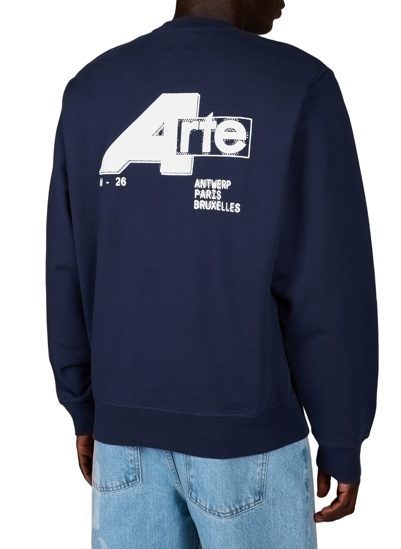 Pull droit en coton ARTE ANTWERP Bleu
