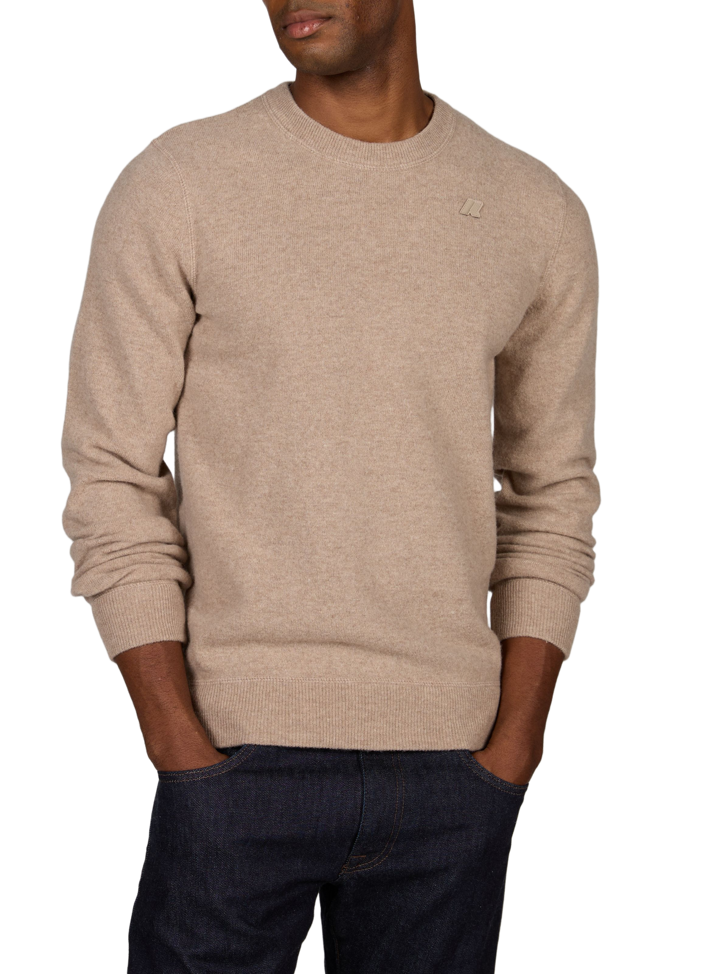 Round-neck wool jumper K-WAY Beige