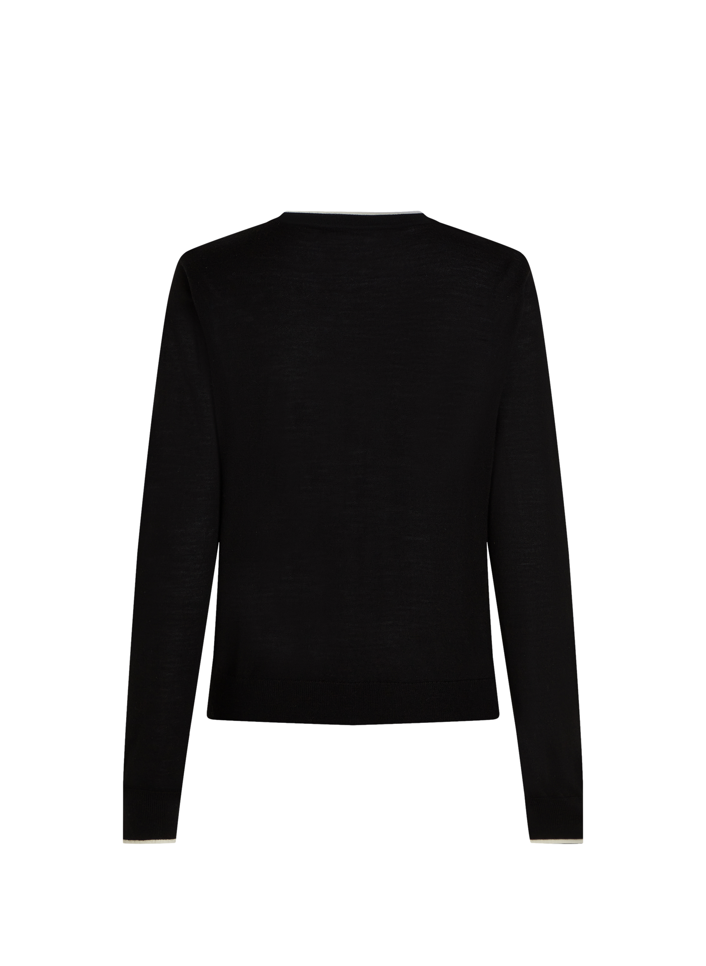 V-neck wool vest KARL LAGERFELD Black