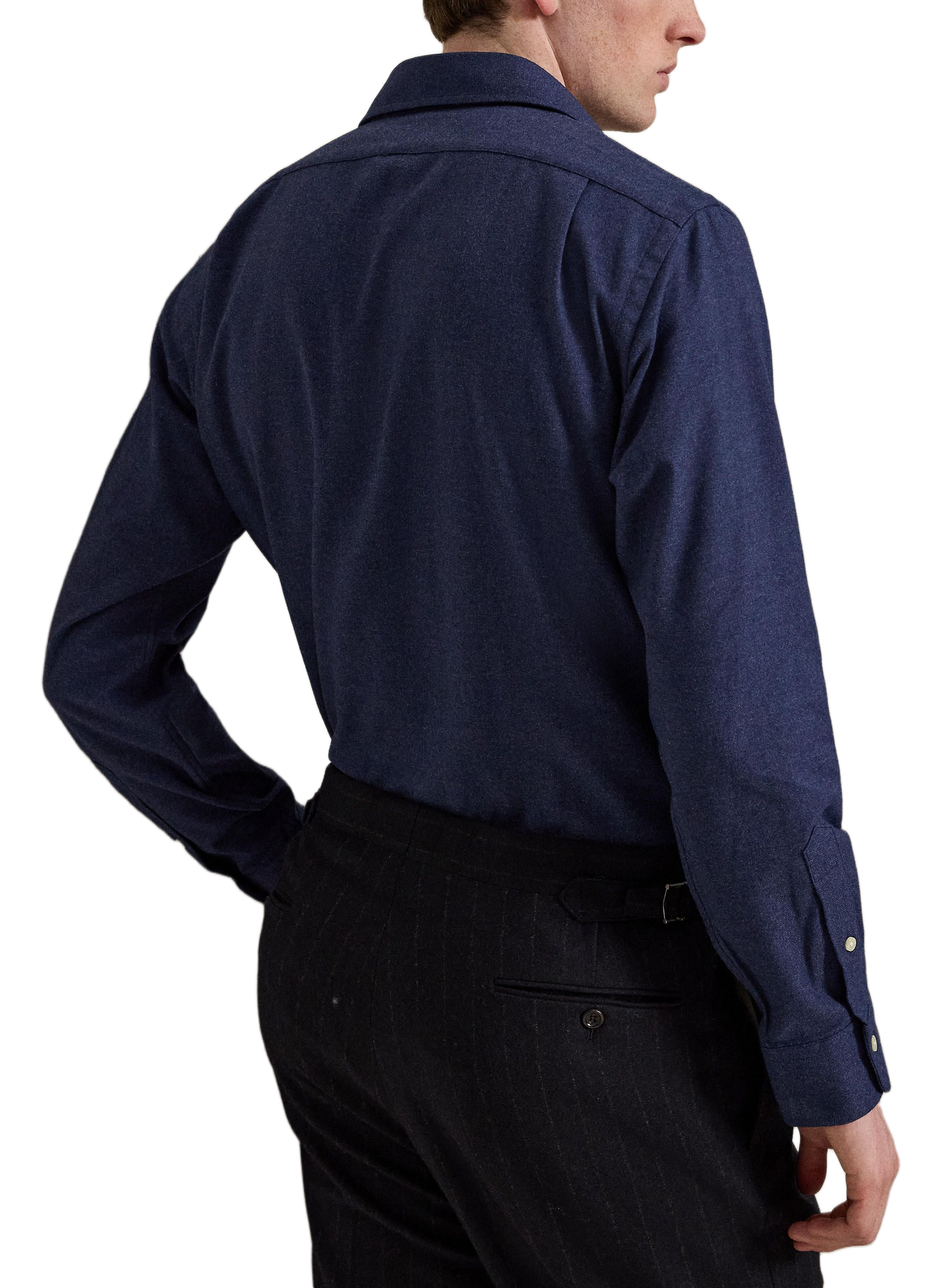 Chemise droite en coton mélangé POLO RALPH LAUREN Bleu