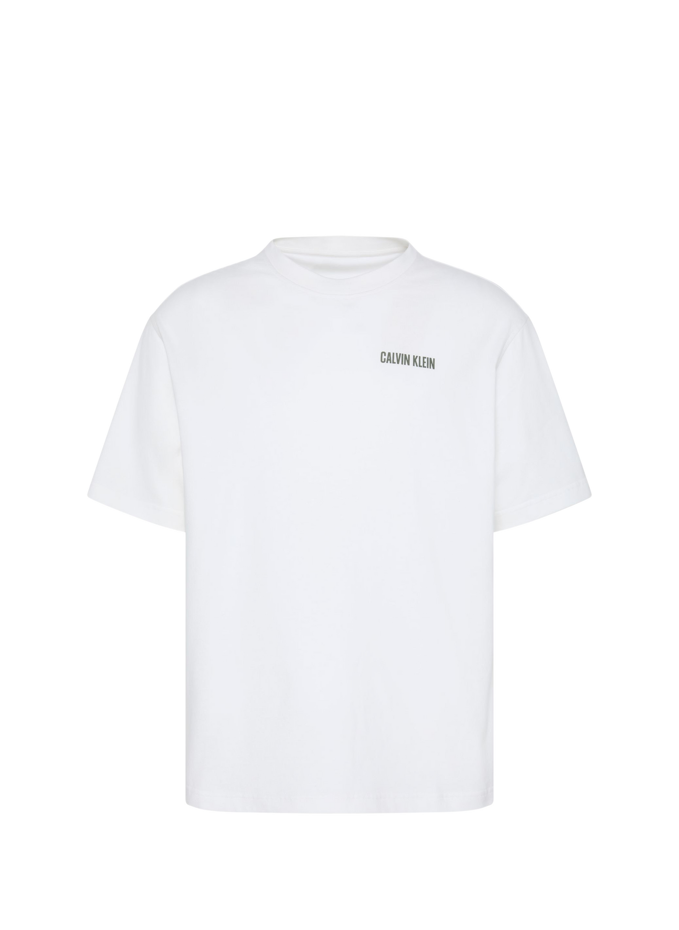 T-shirt manches courtes à logo en coton CALVIN KLEIN Weiss