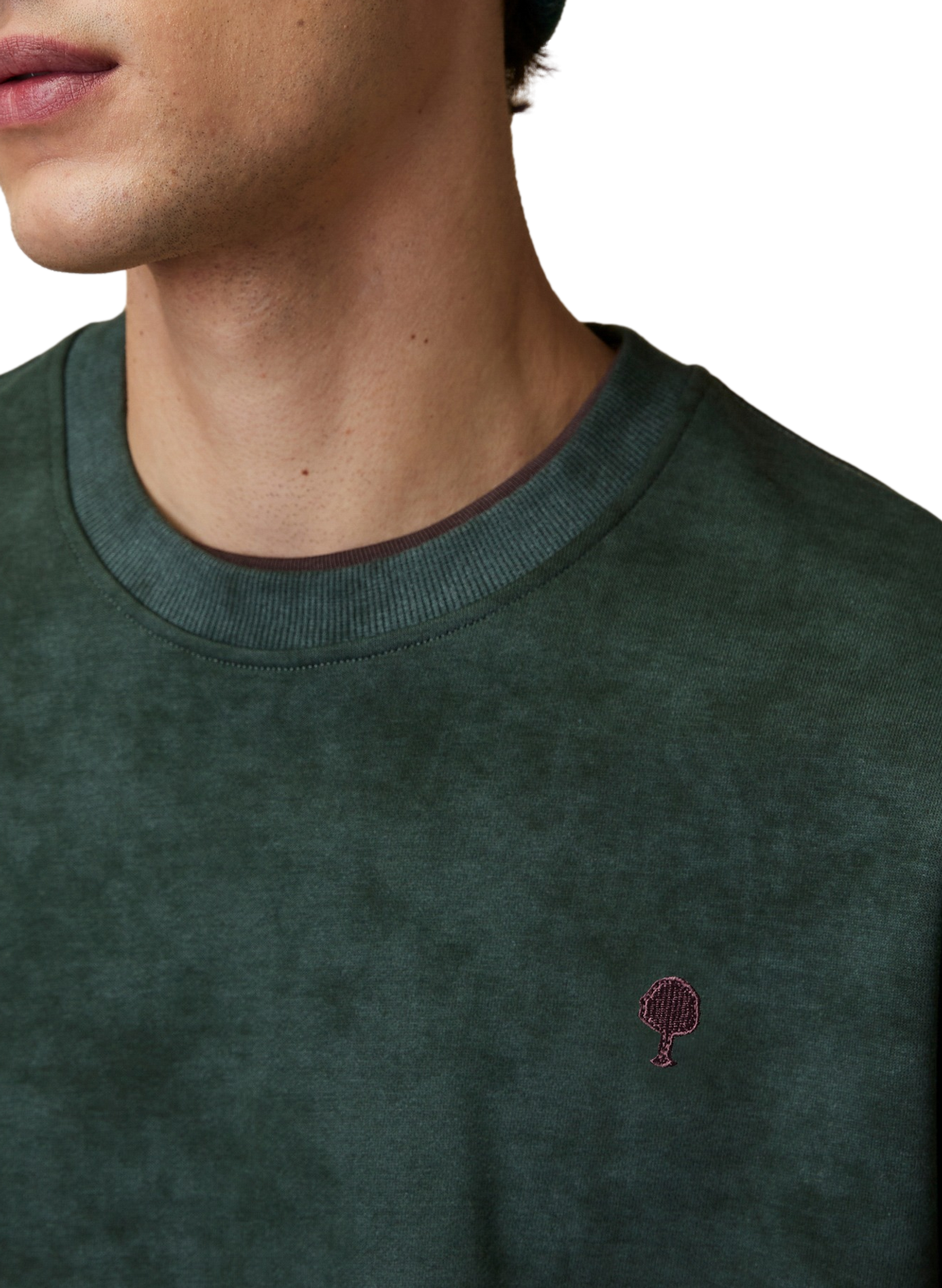 Straight cotton-blend sweatshirt FAGUO Green