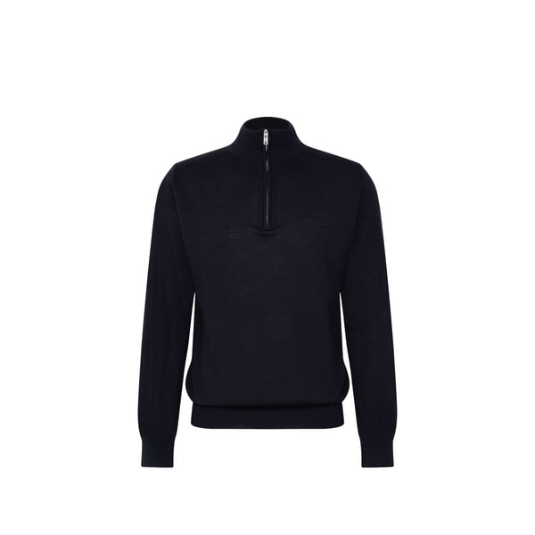 Pull droit col montant en laine Pull droit col montant en laine