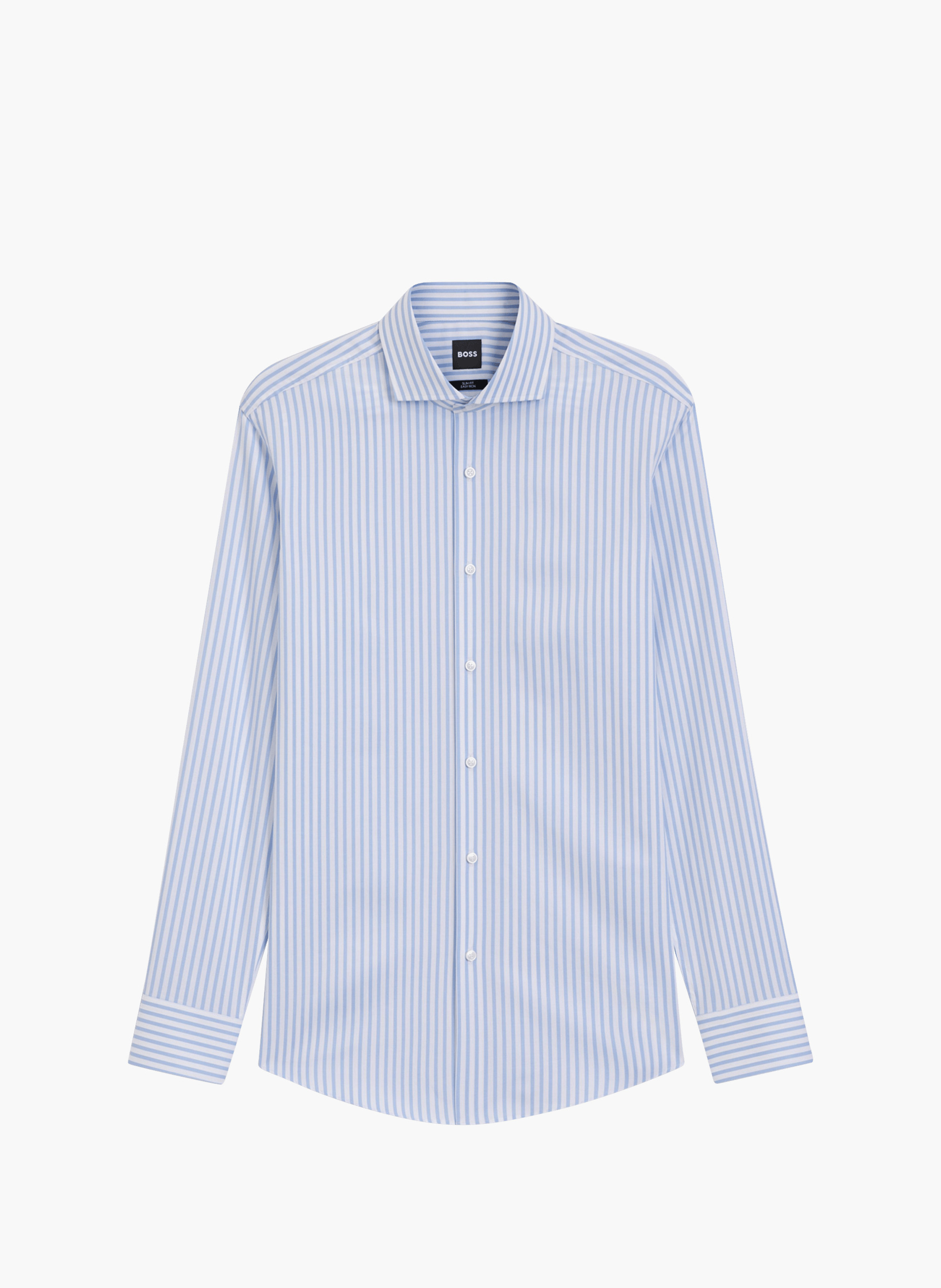 Chemise droite à rayures BOSS Bleu