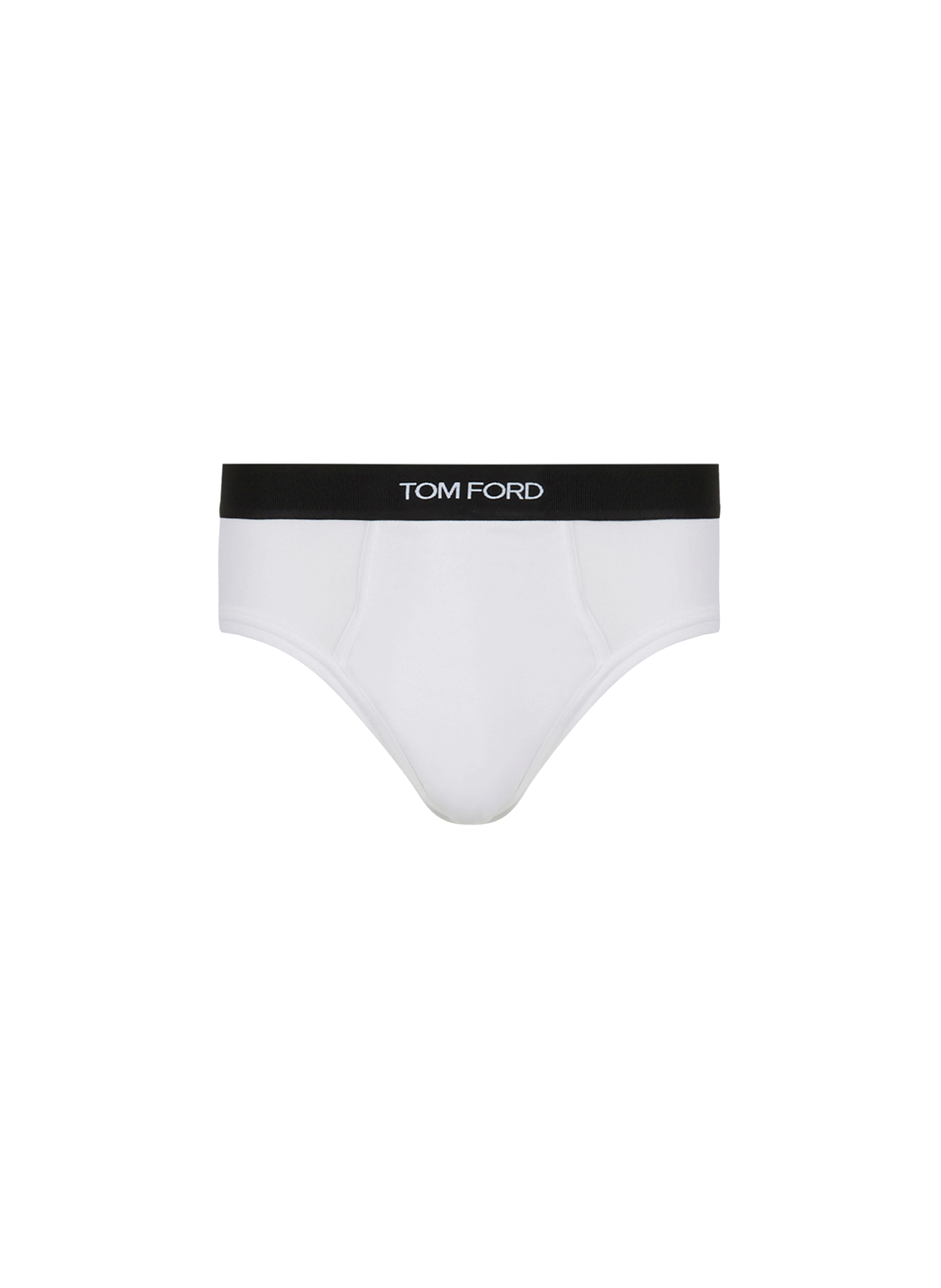 TOM FORD Plain cotton briefs White