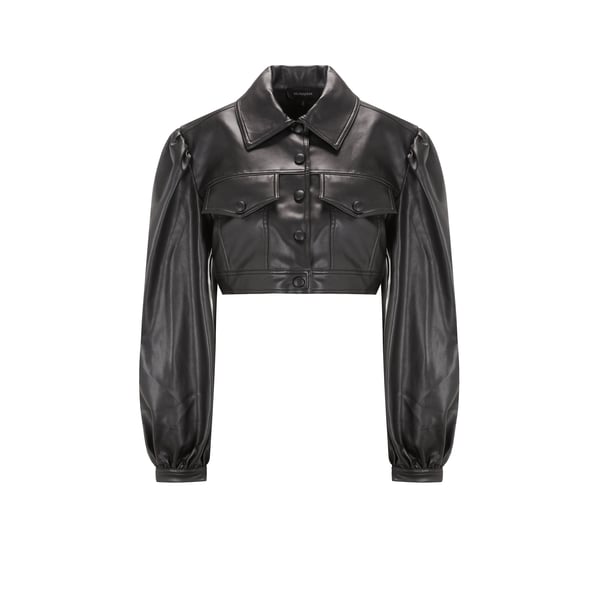 Veste courte en cuir vegan