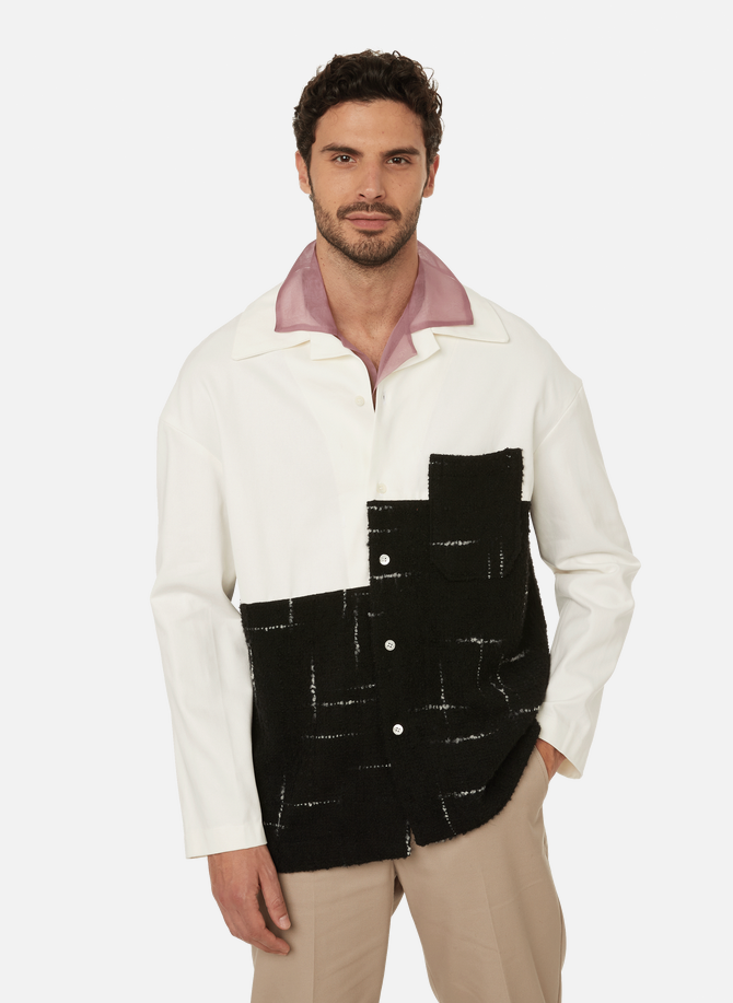 Skyline cotton and wool-blend shirt GUNTHER