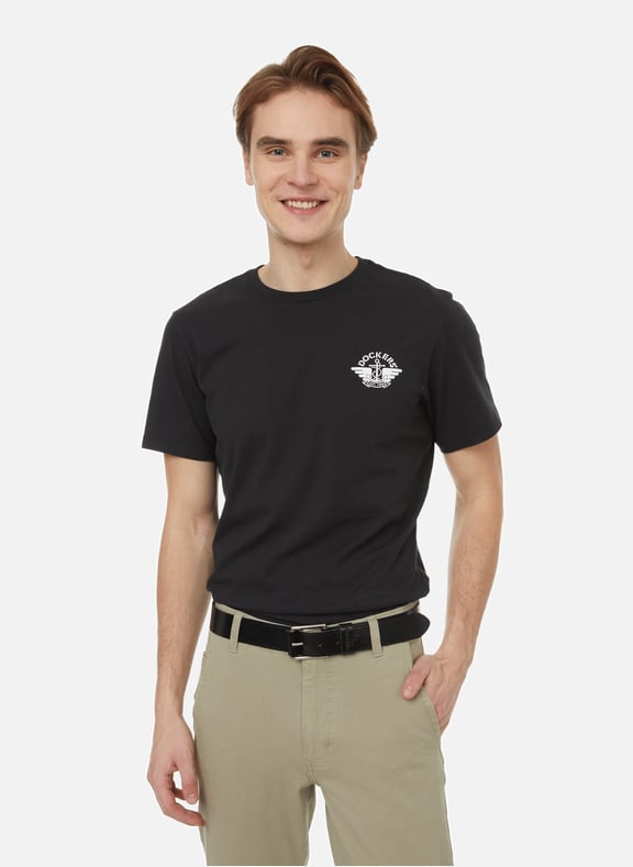 T-shirt slim en coton Noir by DOCKERS DOCKERS T-shirt slim en coton Noir