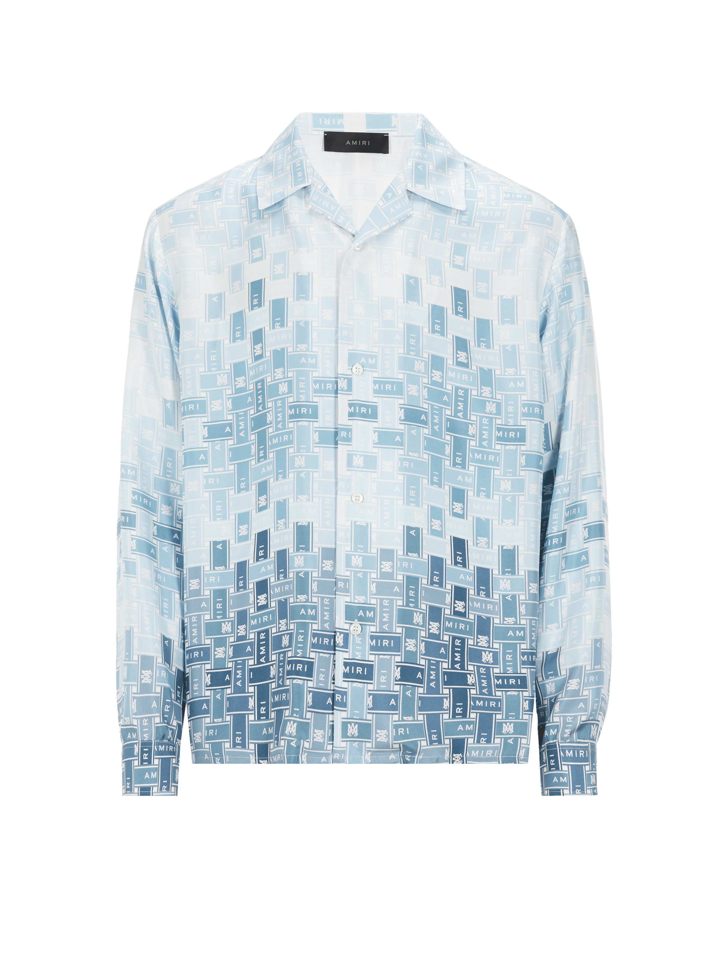Chemise à imprimé dégradé en soie