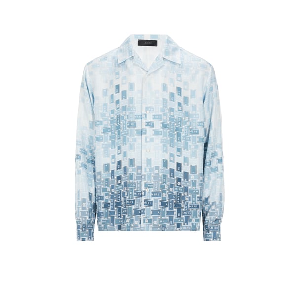 Chemise à imprimé dégradé en soie