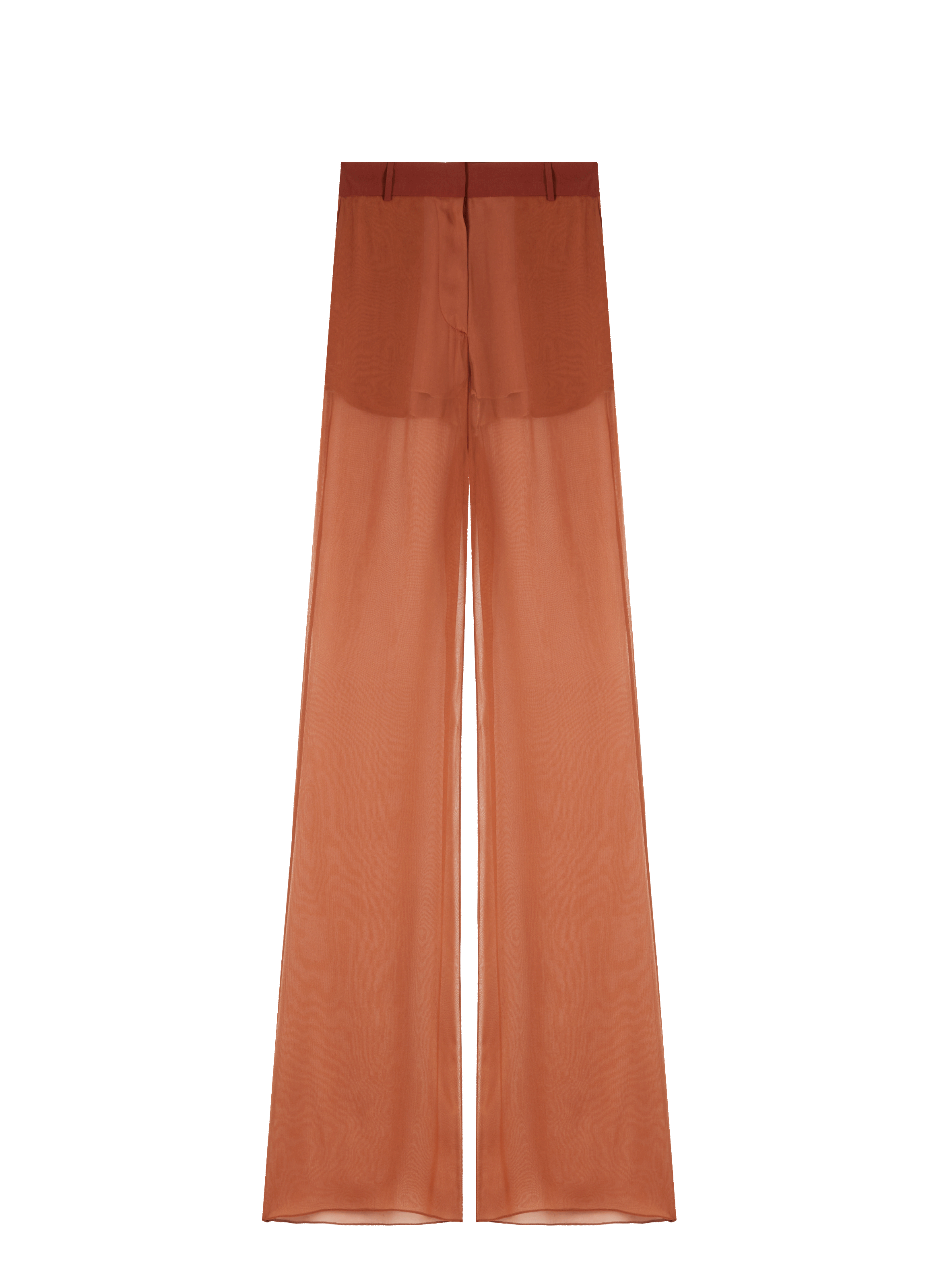 NENSI DOJAKA Silk flared trousers Brown