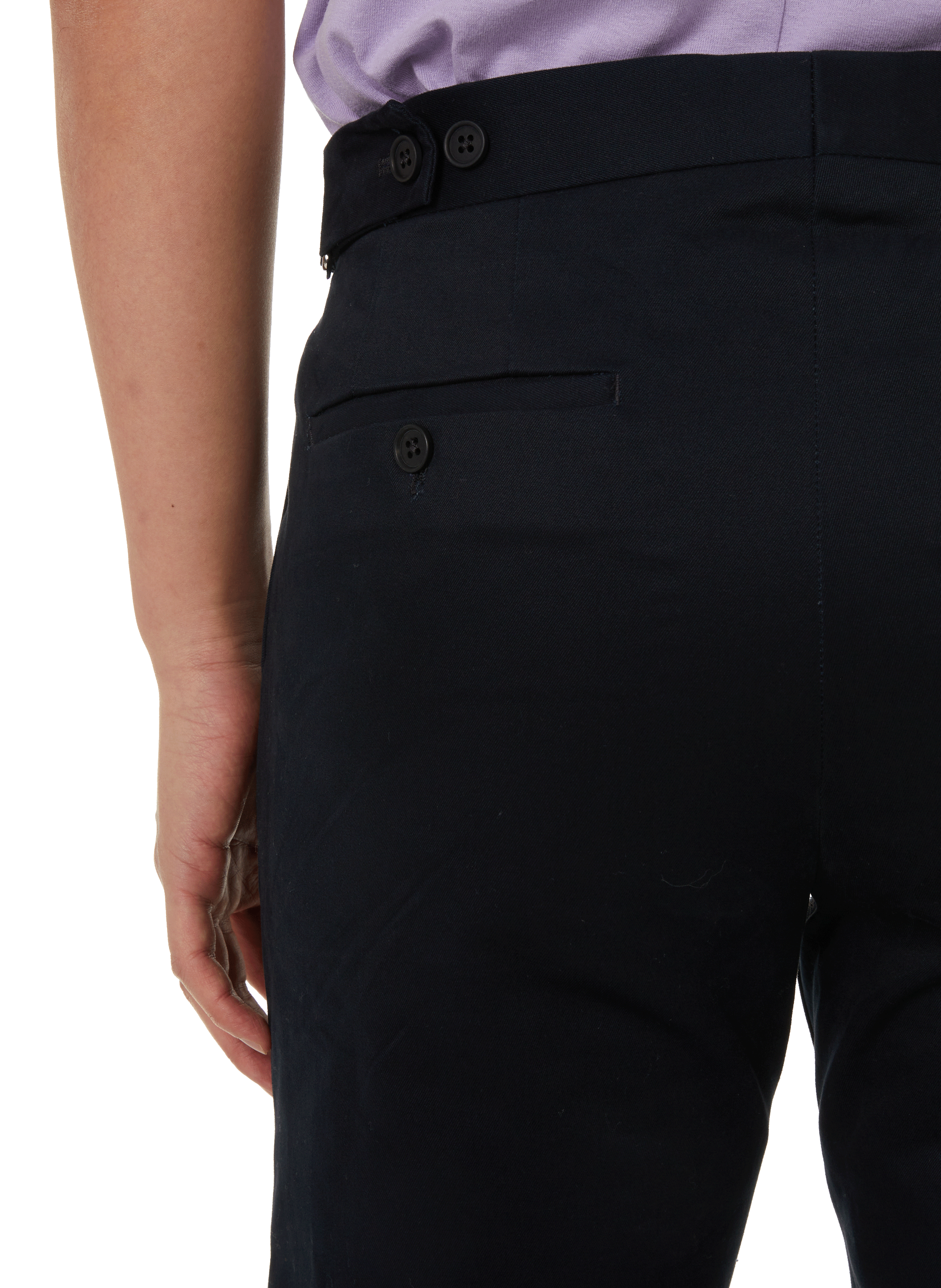 Cotton, silk and cashmere trousers Blue