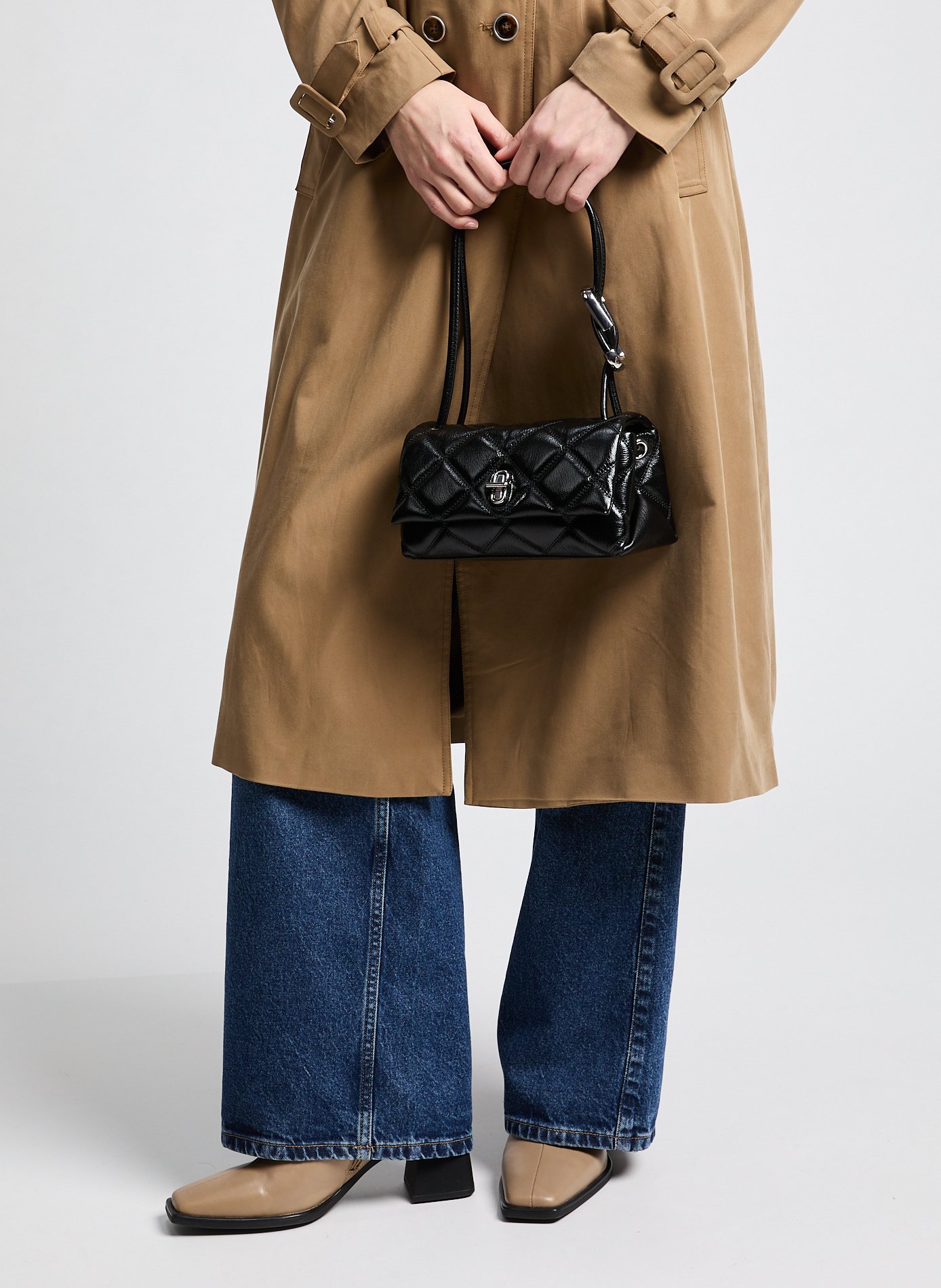 Quilted leather shoulder bag MARC JACOBS Black