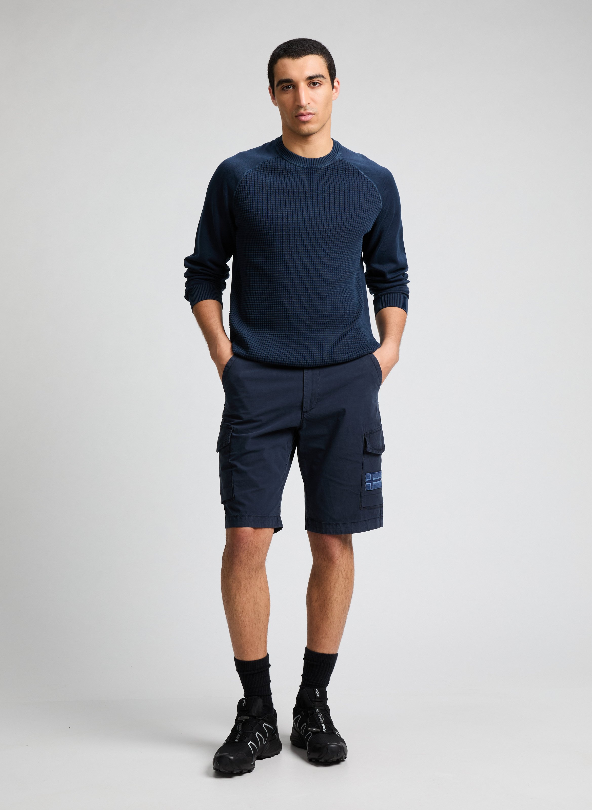 Cotton cargo shorts NAPAPIJRI Blue