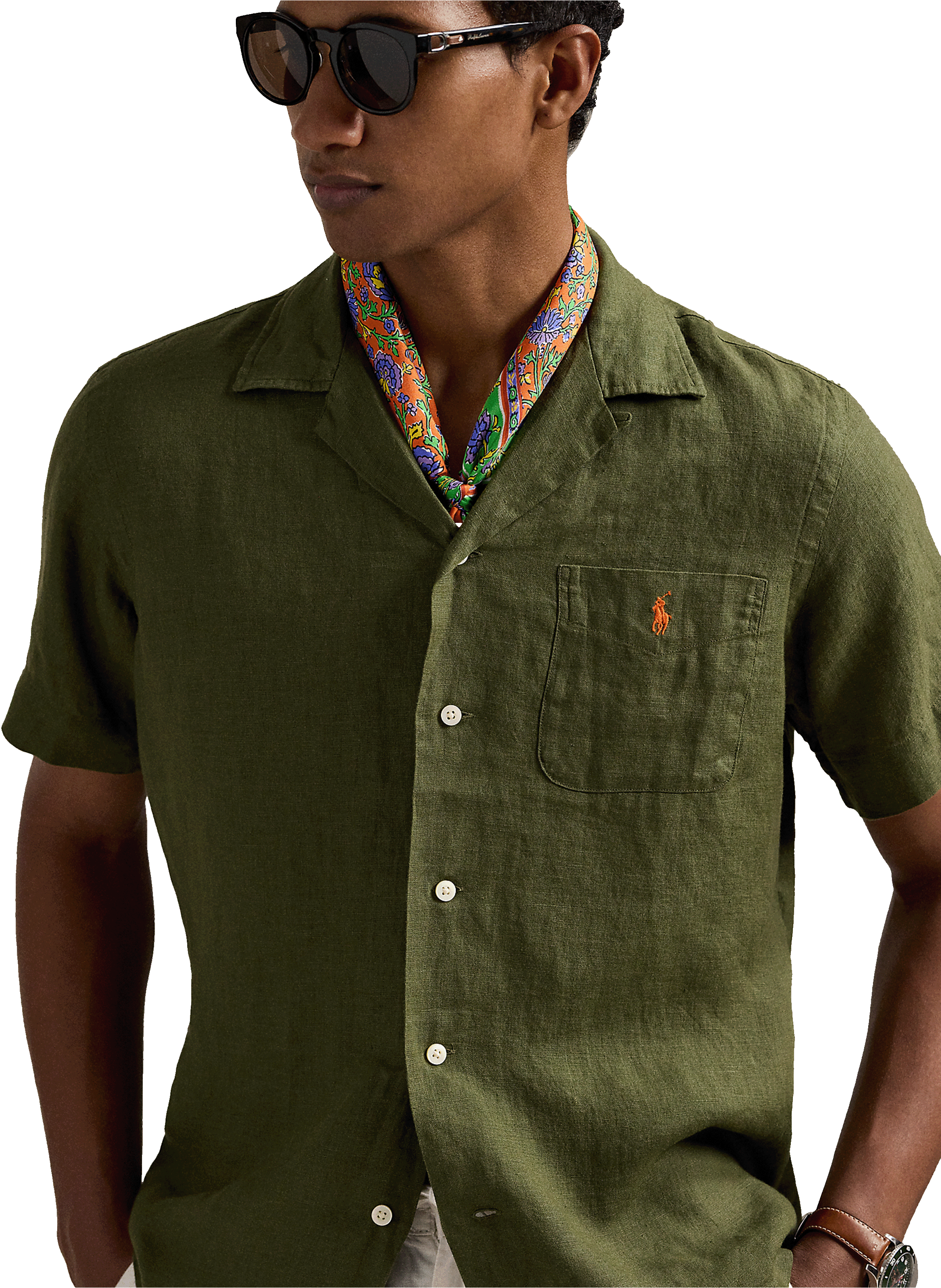 Linen shirt POLO RALPH LAUREN Khaki