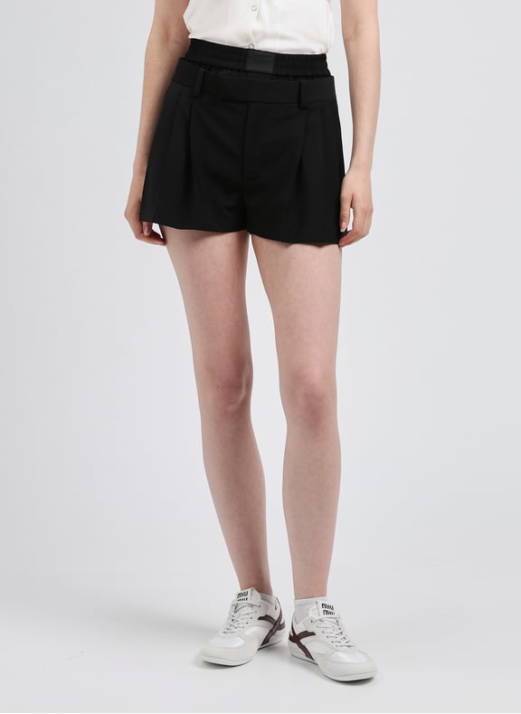 Short rayé en laine mélangé Noir by ALEXANDER WANG ALEXANDER WANG Short rayé en laine mélangé Noir