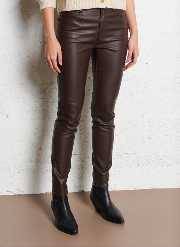 Pantalon slim sultan Marron by MAISON 123 MAISON 123 Pantalon slim sultan Marron
