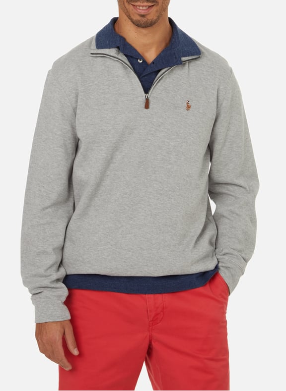Pull col montant en coton Gris by POLO RALPH LAUREN POLO RALPH LAUREN Pull col montant en coton Gris