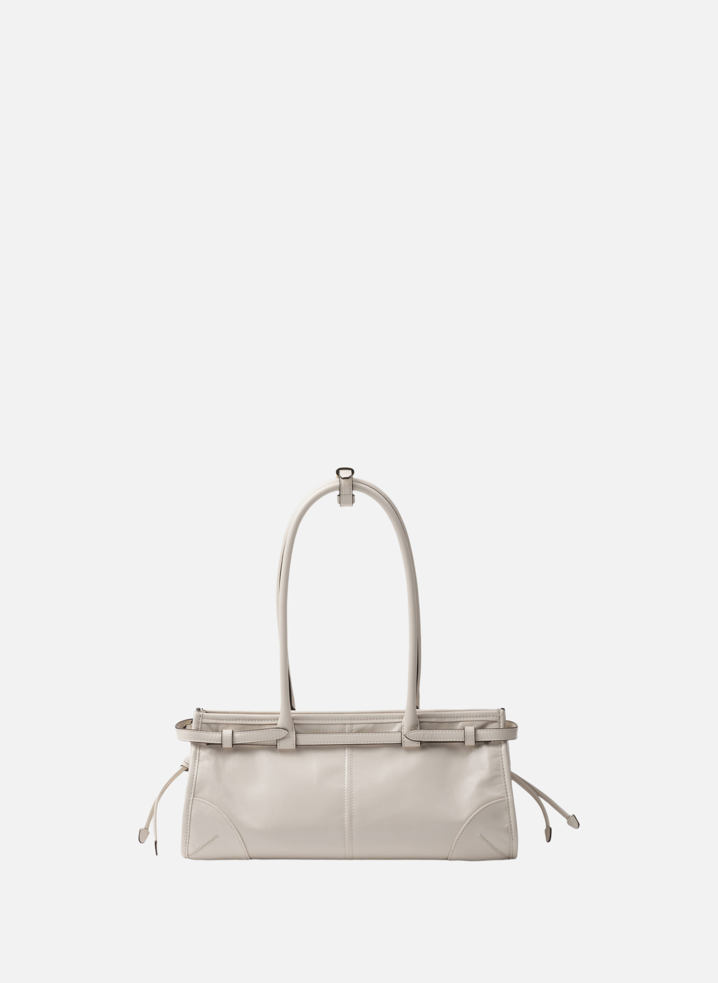 Sac à main prada bonnie en cuir PRADA Blanc