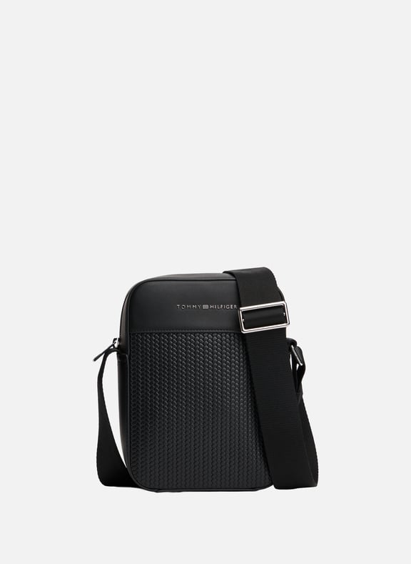 Sac à bandoulière tressé Noir by TOMMY HILFIGER TOMMY HILFIGER Sac à bandoulière tressé Noir