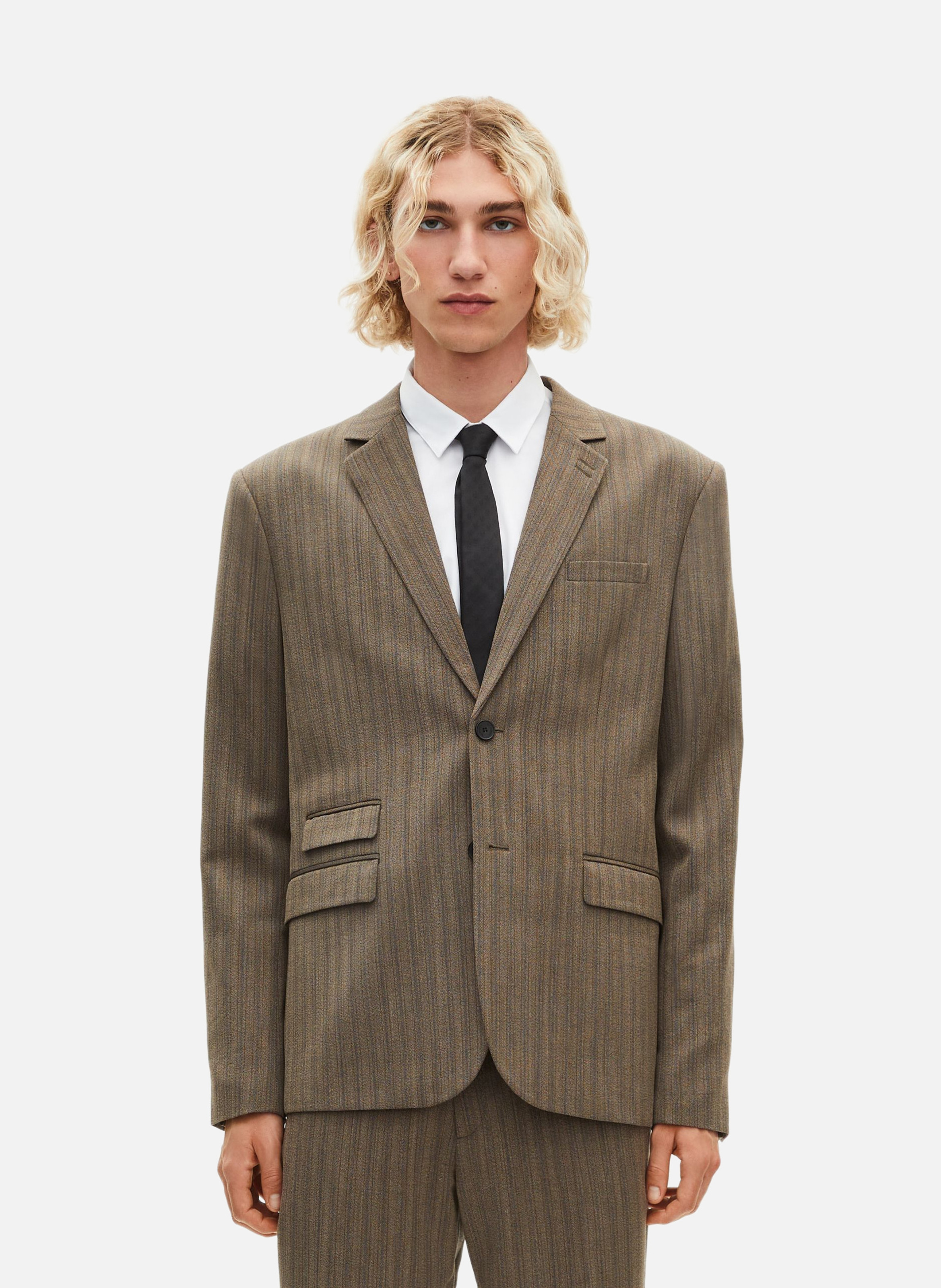 Veste de costume à rayures THE KOOPLES Marron