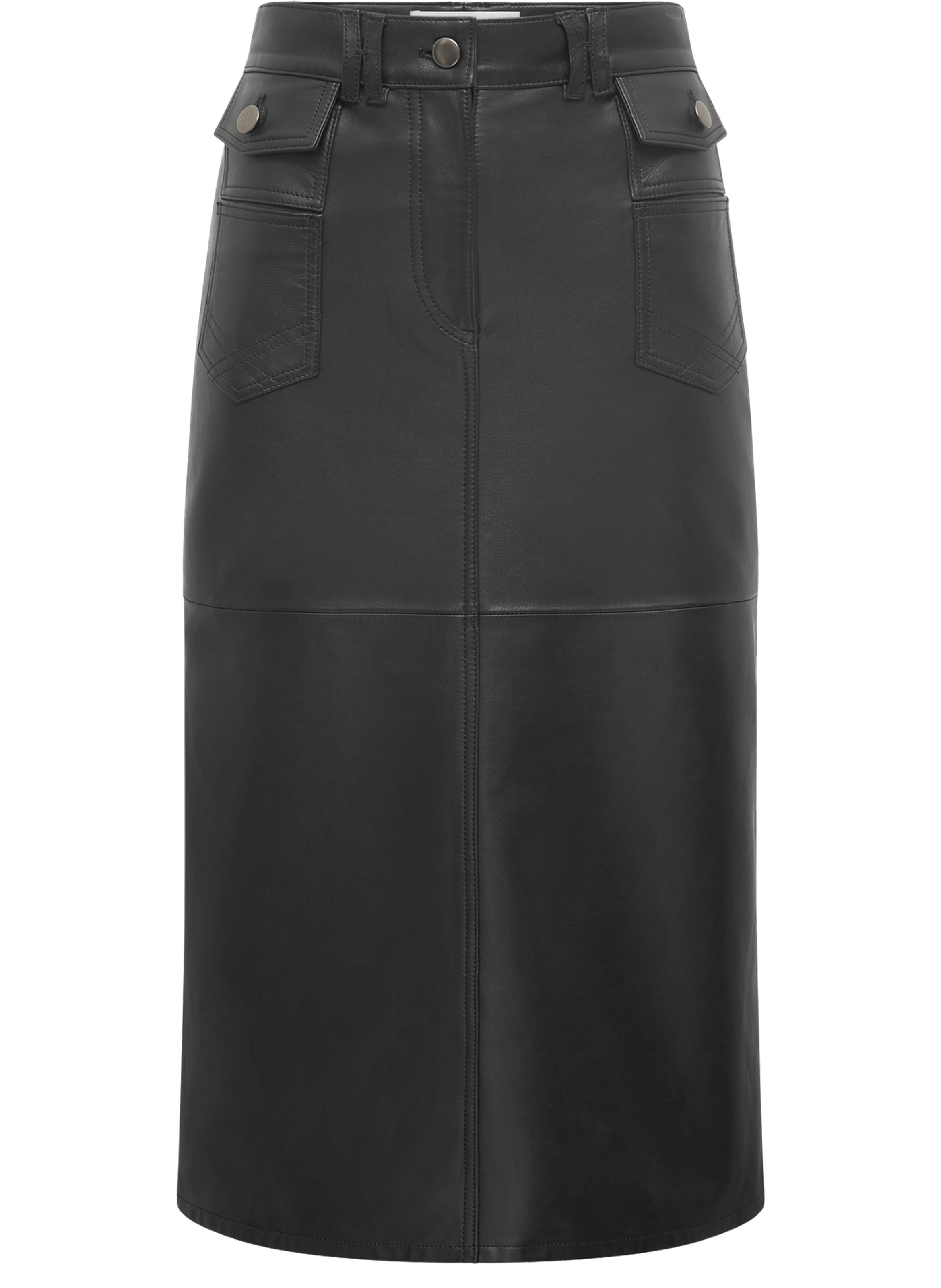 Jupe droite en cuir - emma GERARD DAREL Noir