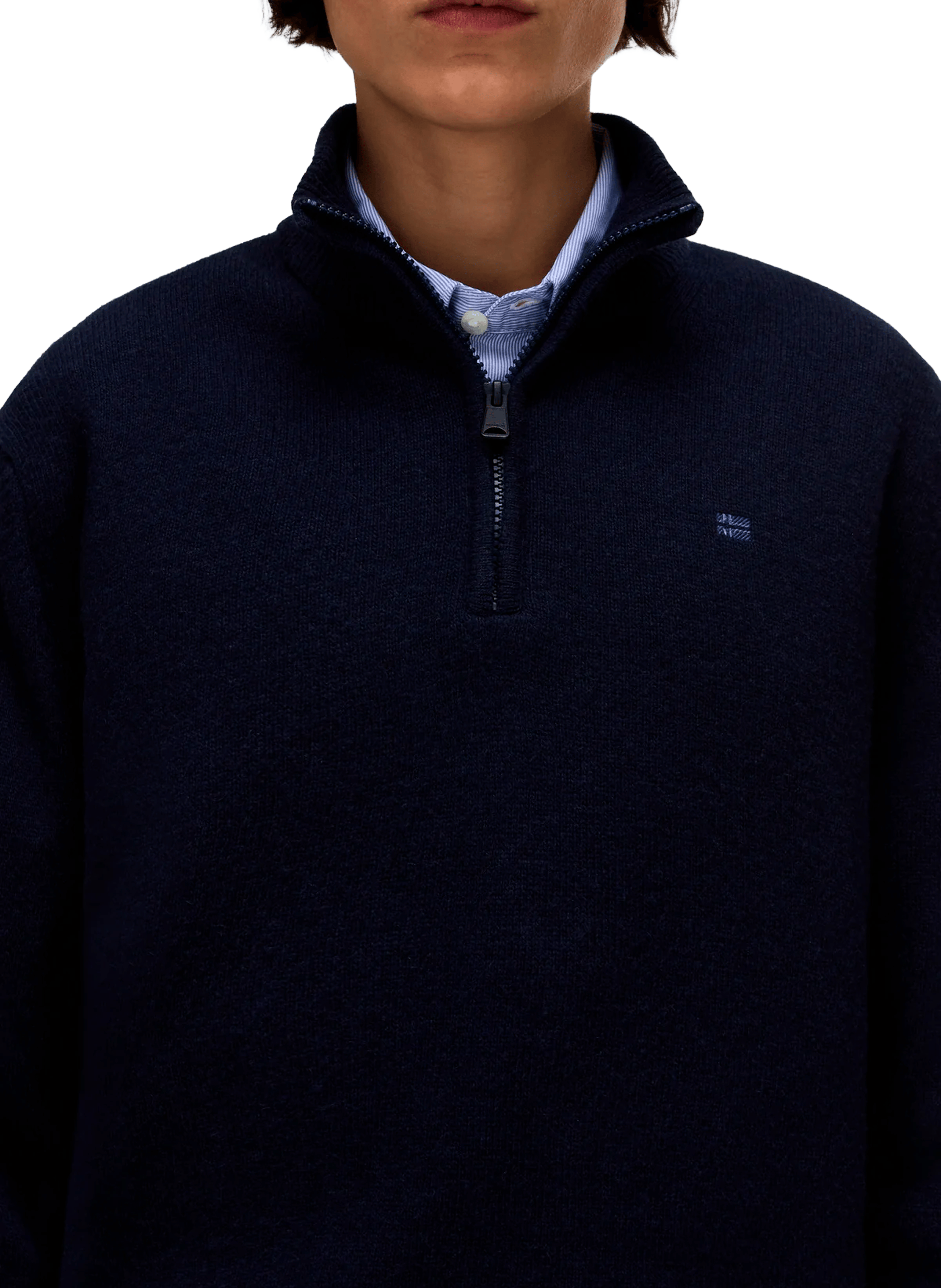 Straight wool-blend high-neck sweater NAPAPIJRI Blue