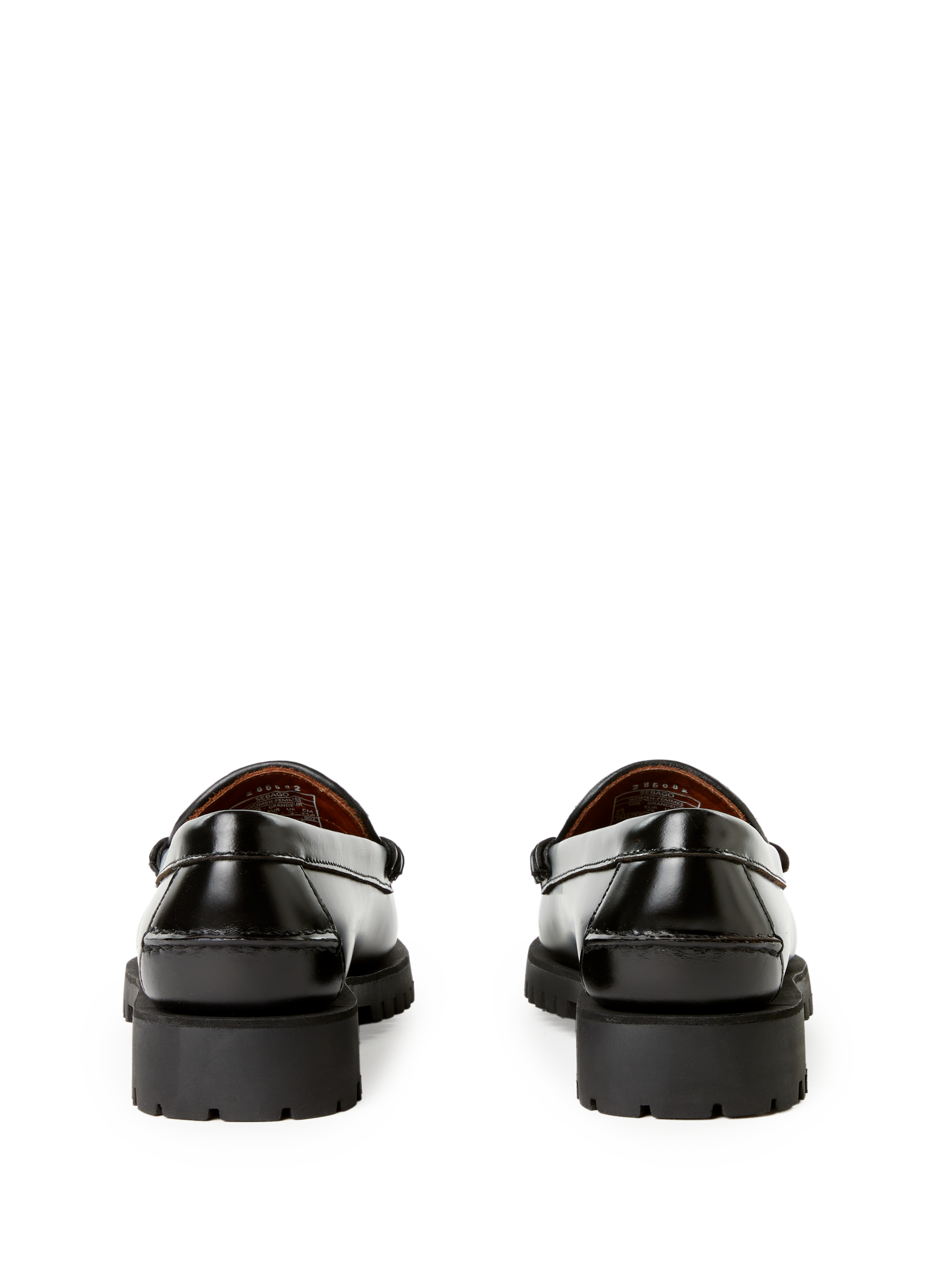 Mixed leather moccasins SEBAGO Black