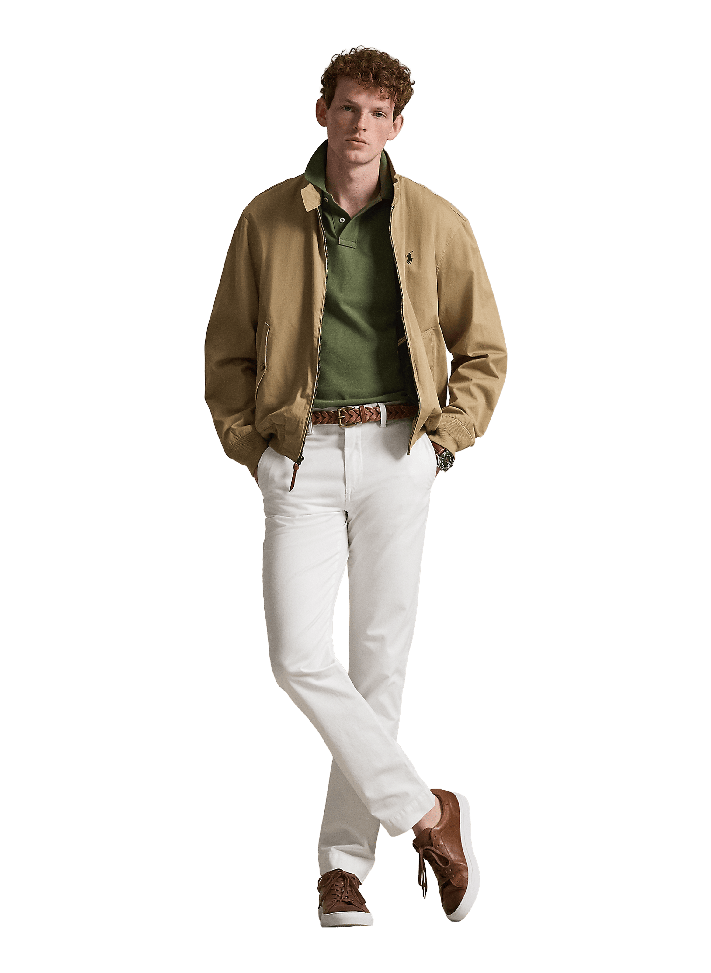  Cotton polo shirt  Khaki