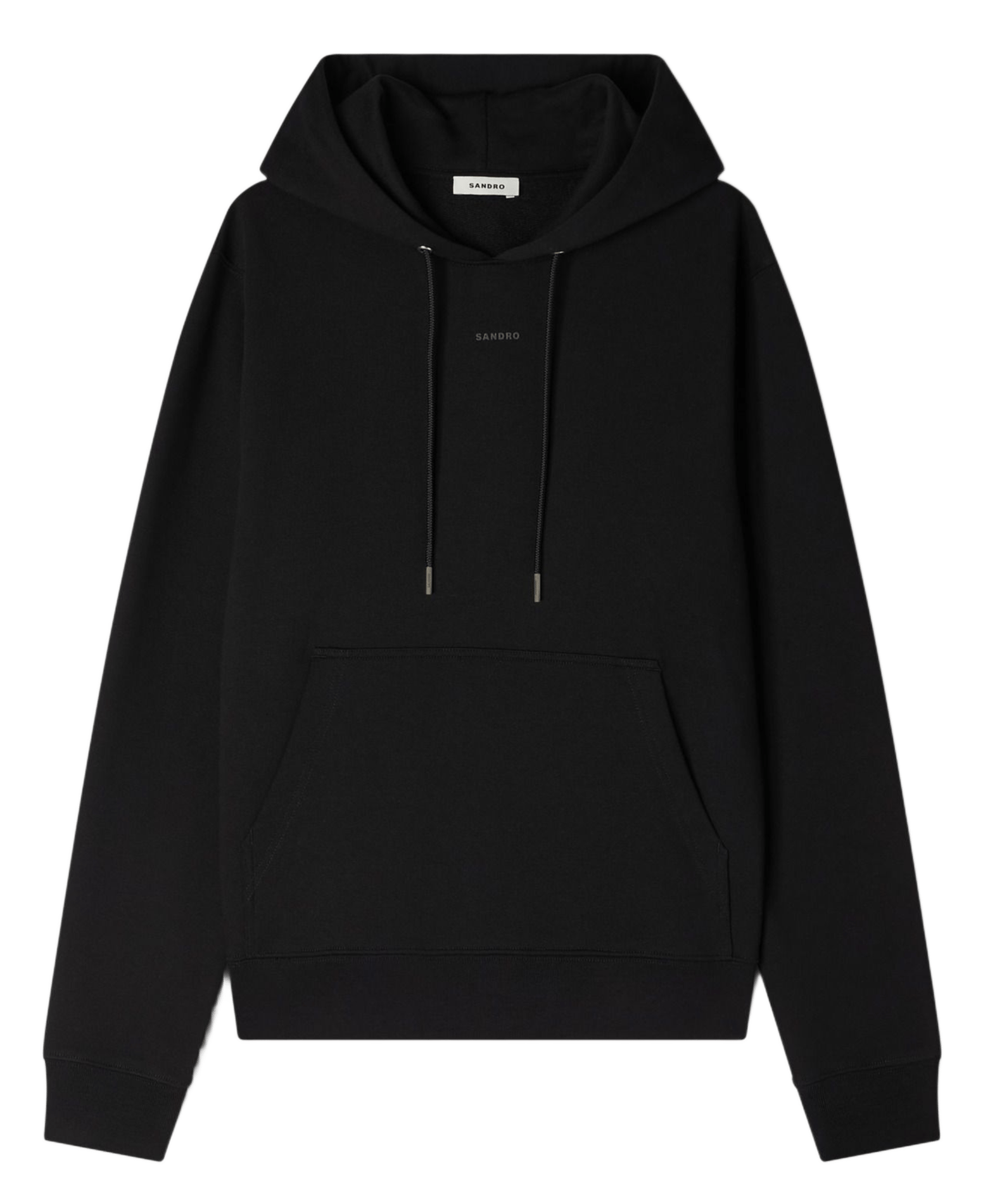 Sweat à capuche en coton SANDRO Noir