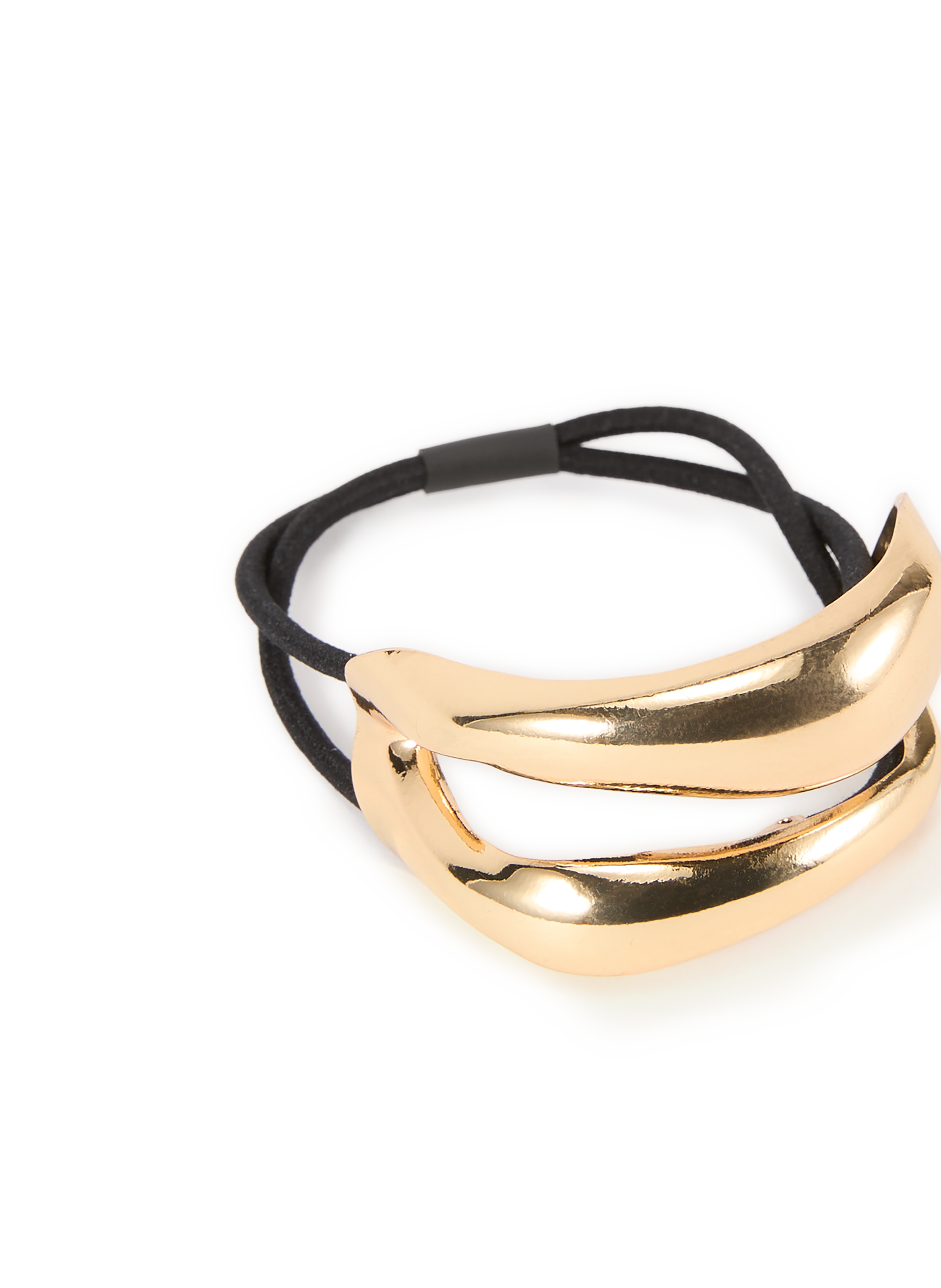 Elastic hair tie with metal embellishment AU PRINTEMPS PARIS Golden